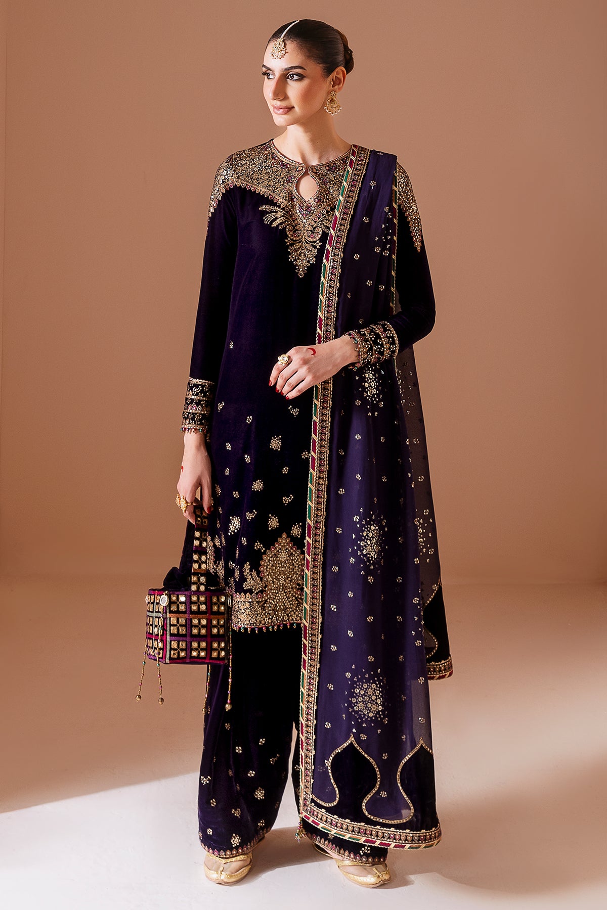 Embroidered Velvet Formal CVF D-11 main image 1
