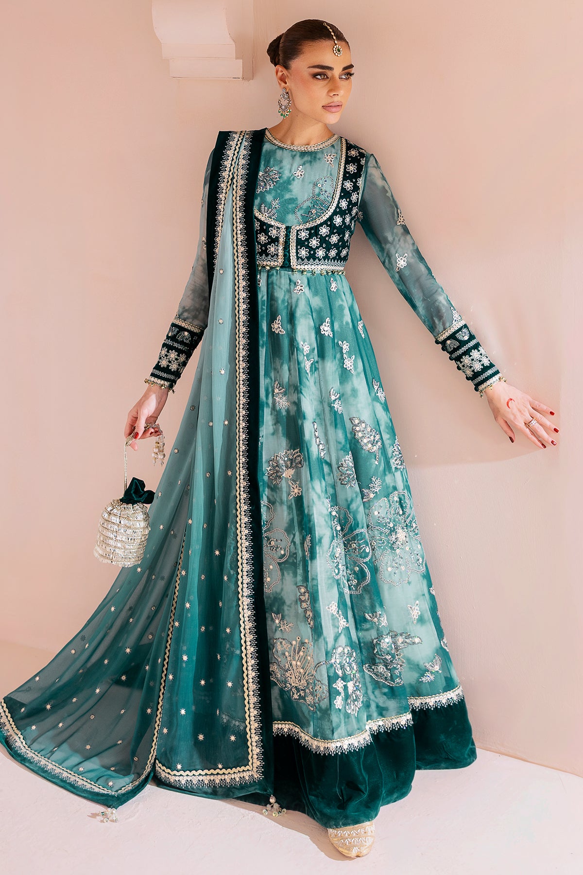 Embroidered Velvet Formal CVF D-06 | Velvet formal | Jazmn