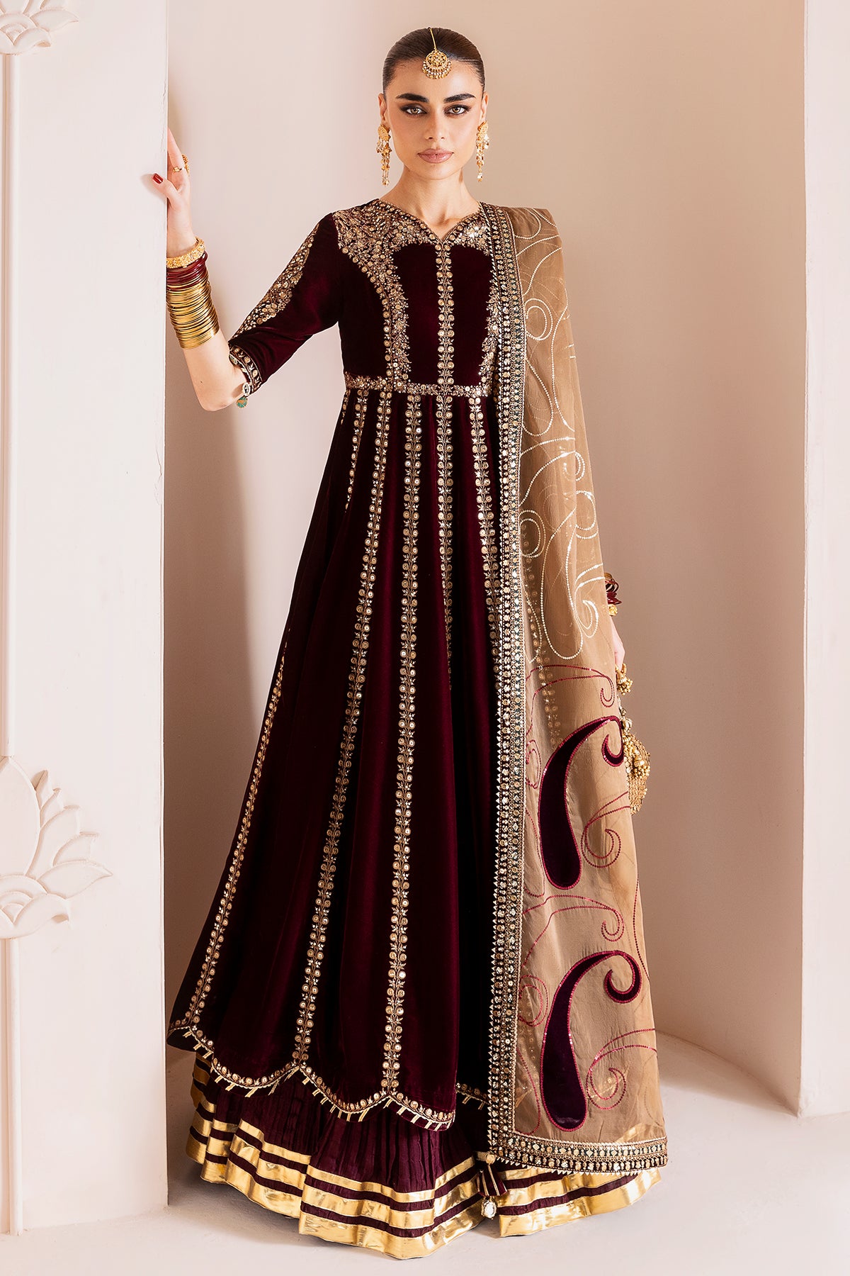 Embroidered Velvet Formal CVF D-12 | Velvet formal | Jazmn Embroidered Velvet Formal CVF D-12 | Velvet formal | Jazmn