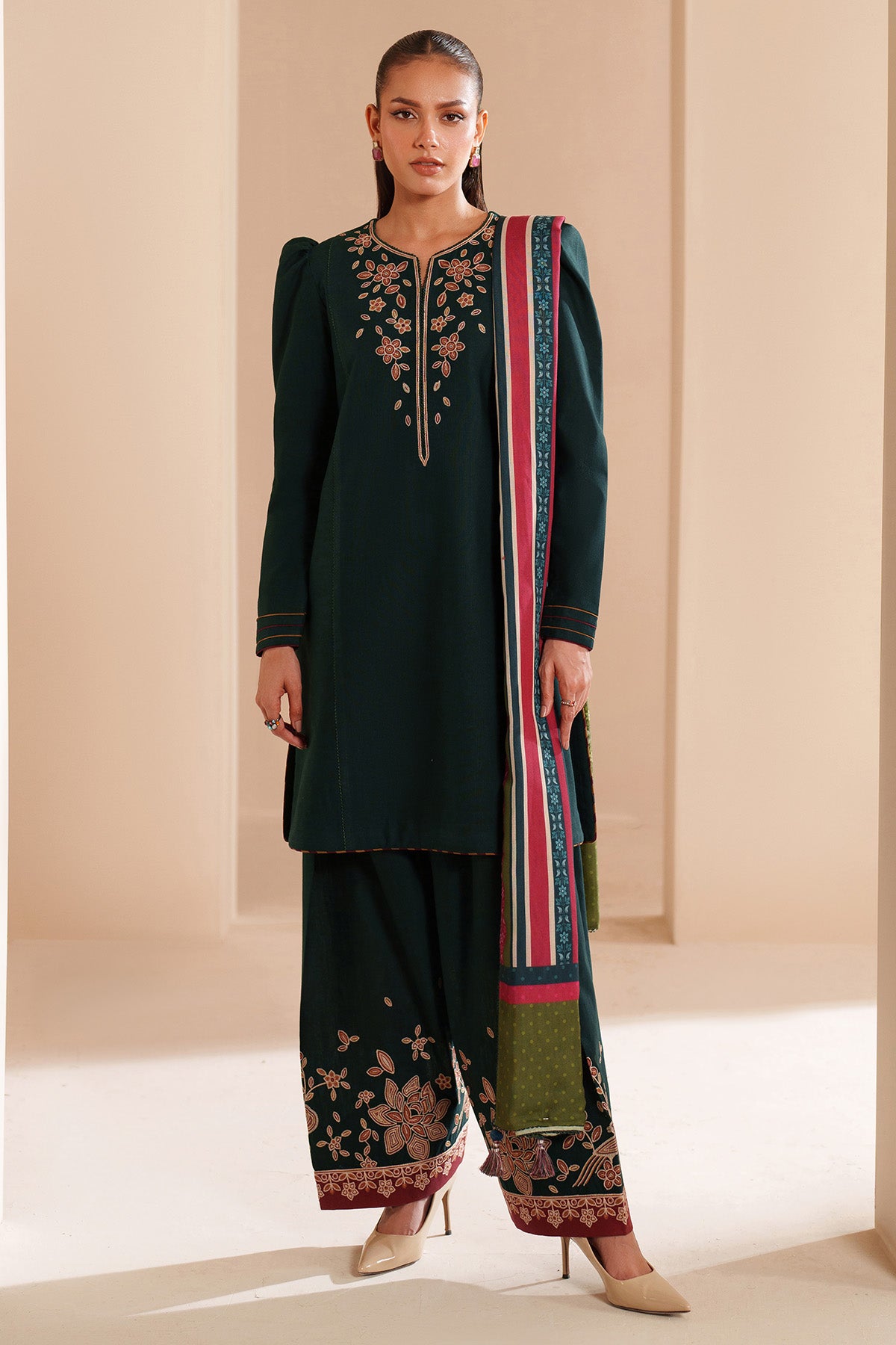 Shahtoosh By Jazmin Embroidered Khaddar Suits Unstitched 3 Piece JZ22SW 06 Zeest - Winter Collection
