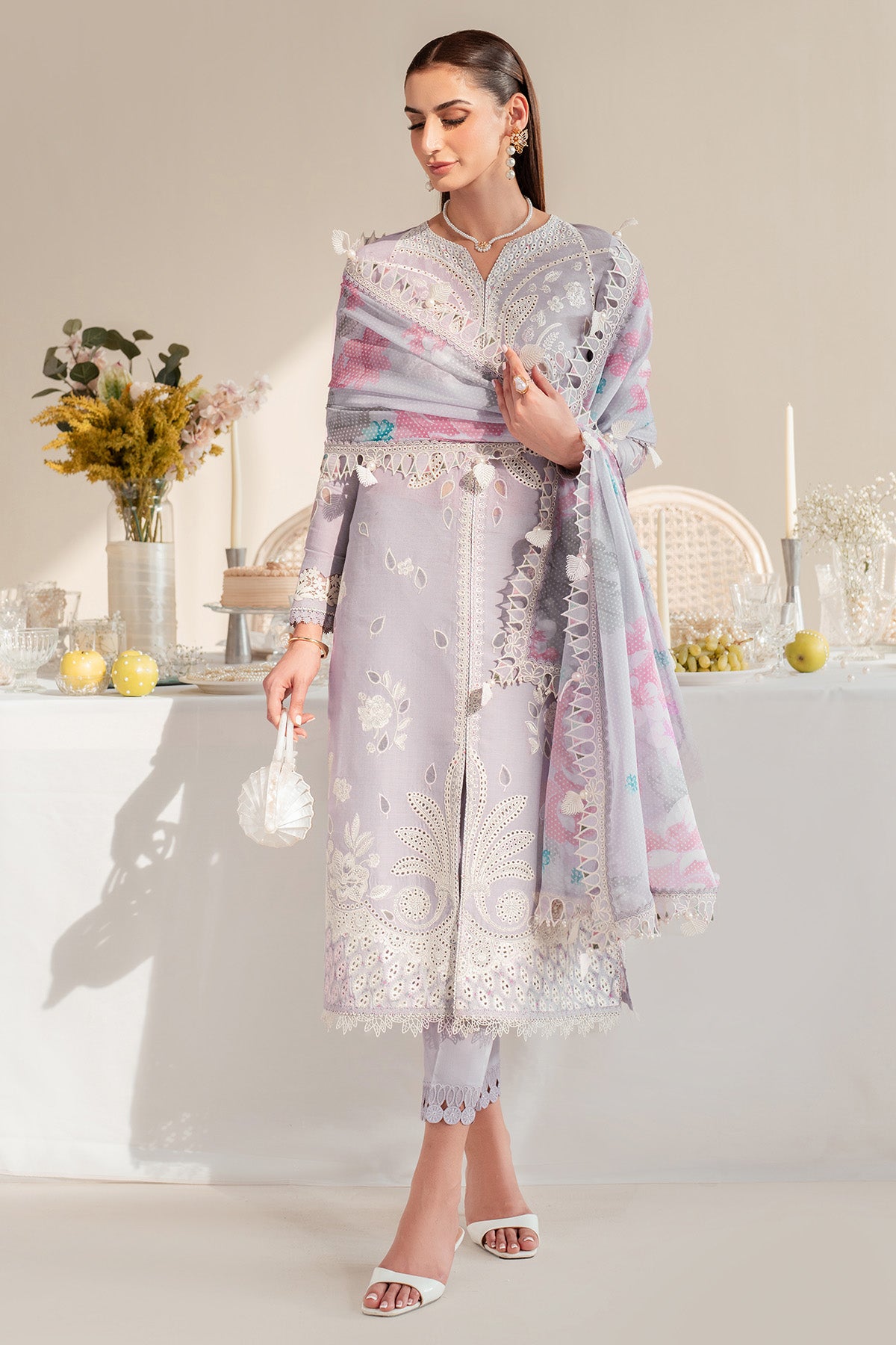 EMBROIDERED DOBBY LAWN IL'25-D06