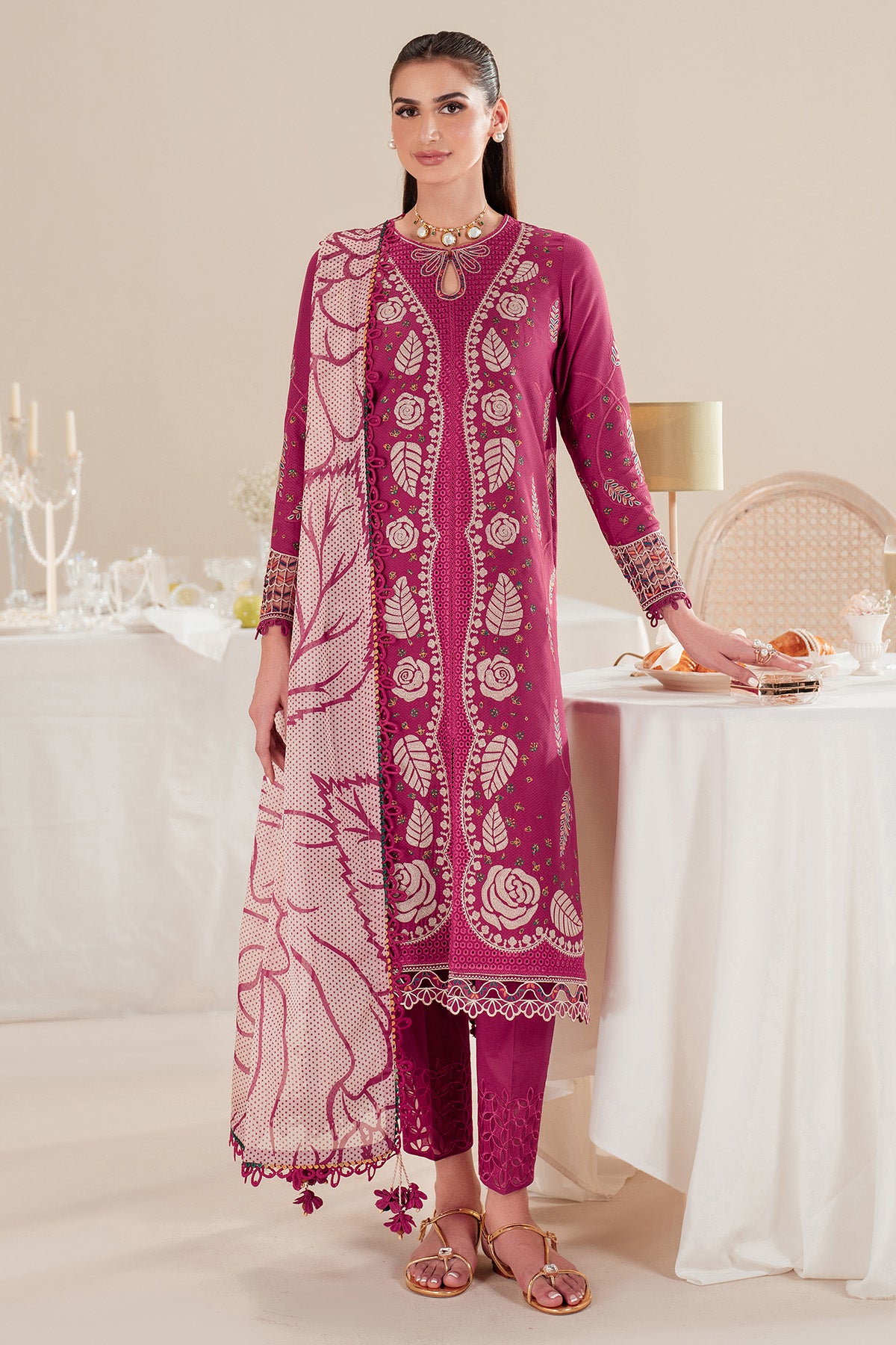 EMBROIDERED DOBBY LAWN IL'25-D05