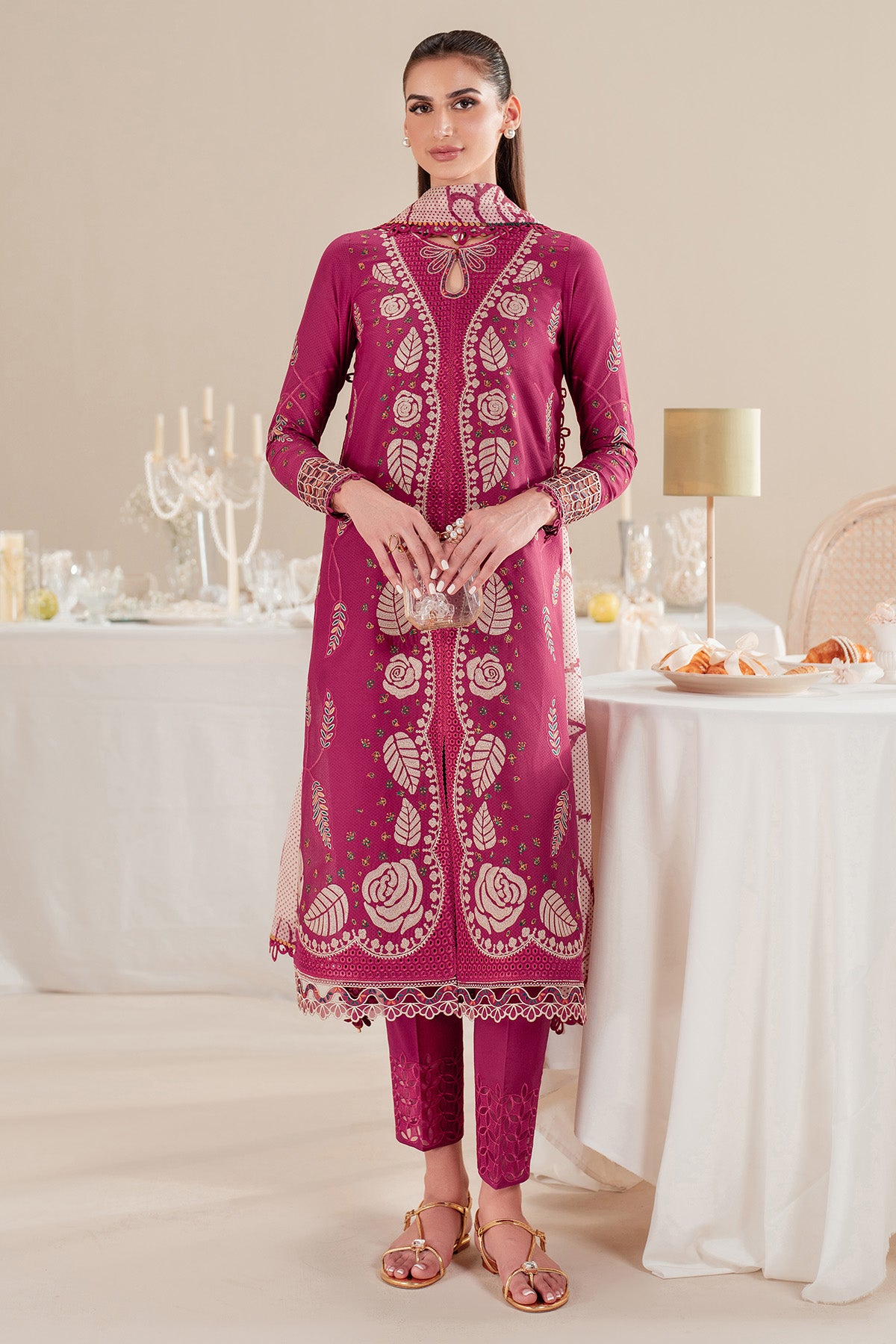EMBROIDERED DOBBY LAWN IL'25-D05