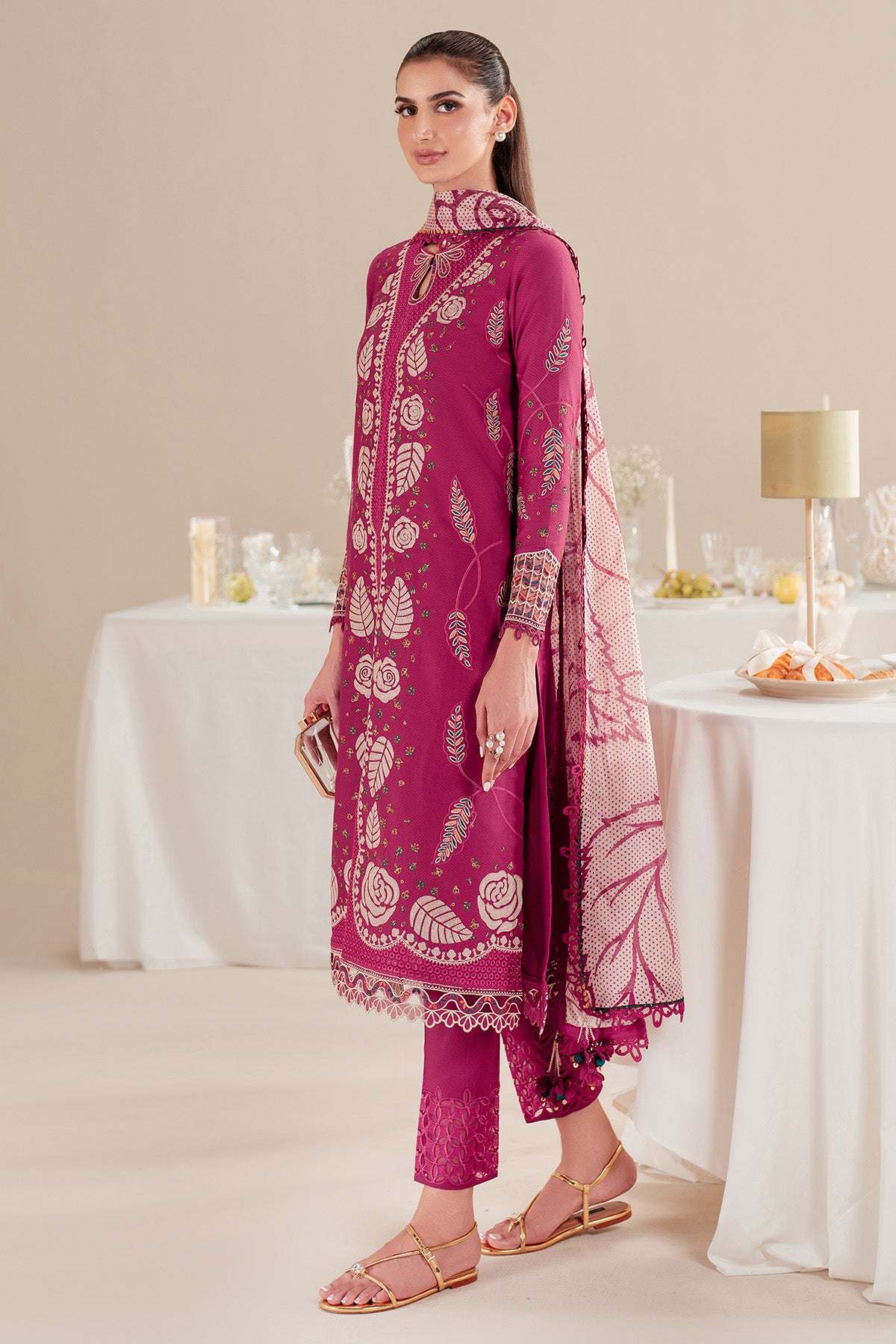 EMBROIDERED DOBBY LAWN IL'25-D05