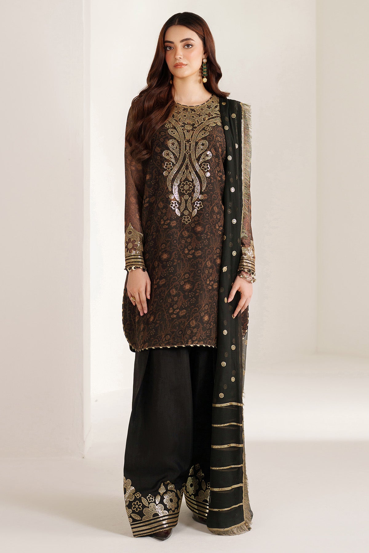 EMBROIDERED CHIFFON UC-3109