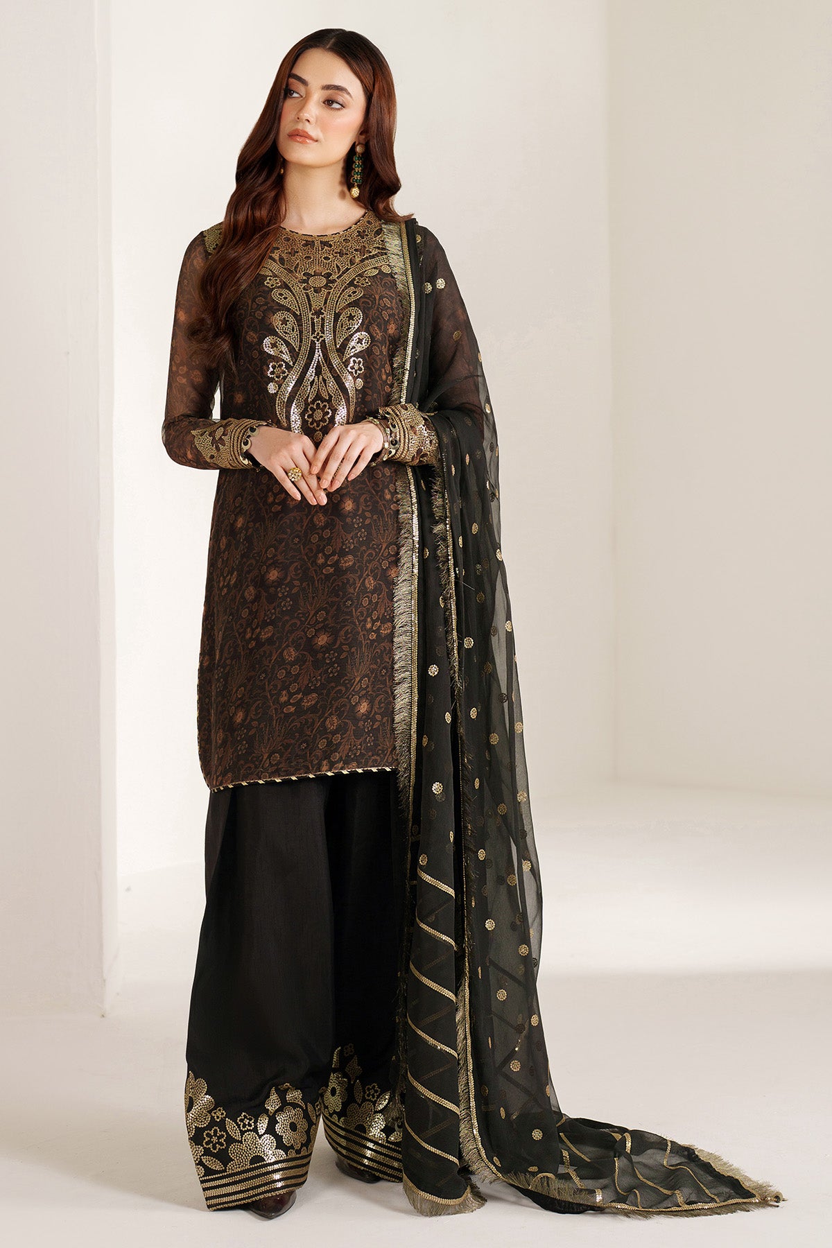 EMBROIDERED CHIFFON UC-3109