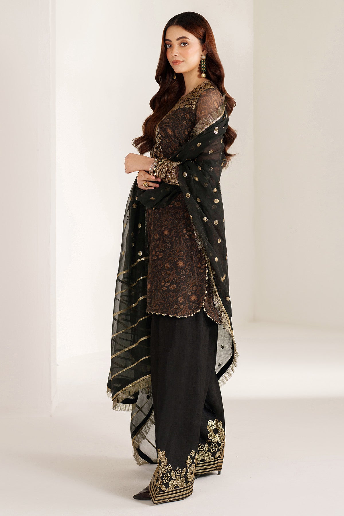 EMBROIDERED CHIFFON UC-3109