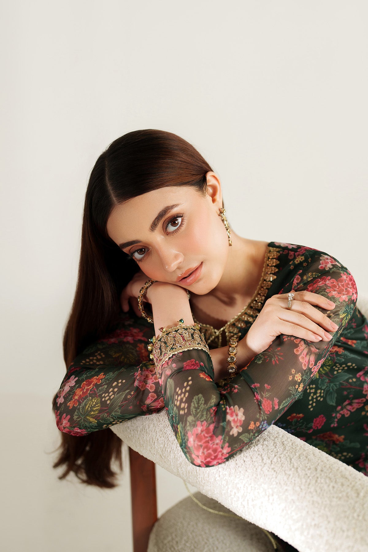 EMBROIDERED CHIFFON UC-3104