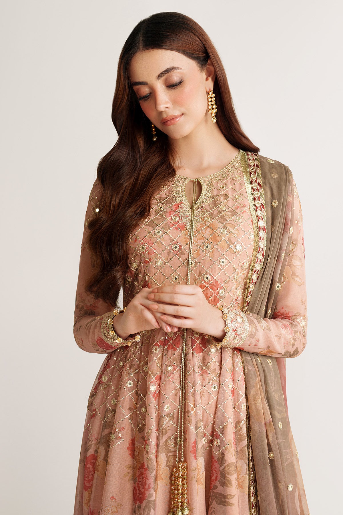 EMBROIDERED CHIFFON UC-3110
