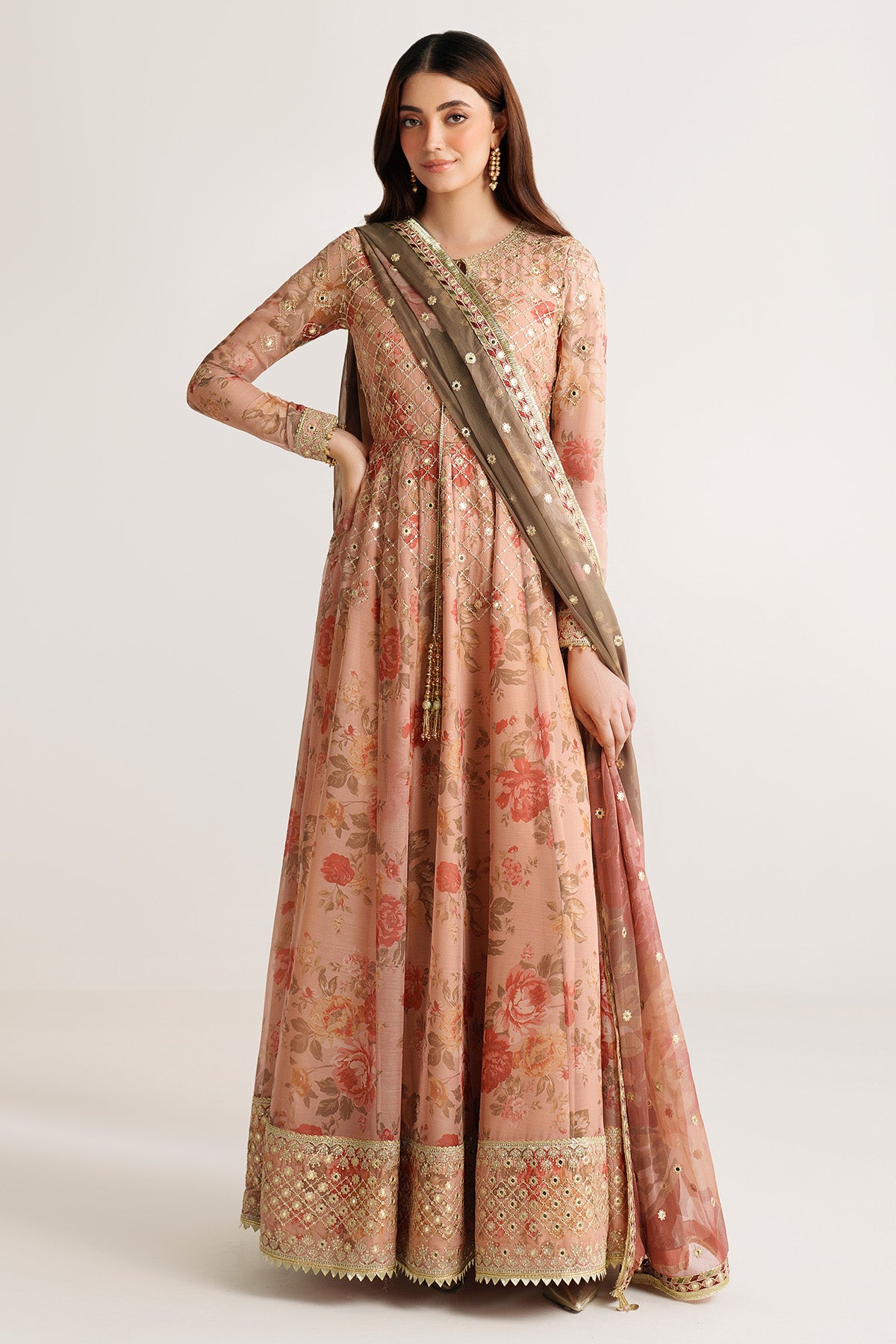 EMBROIDERED CHIFFON UC-3110