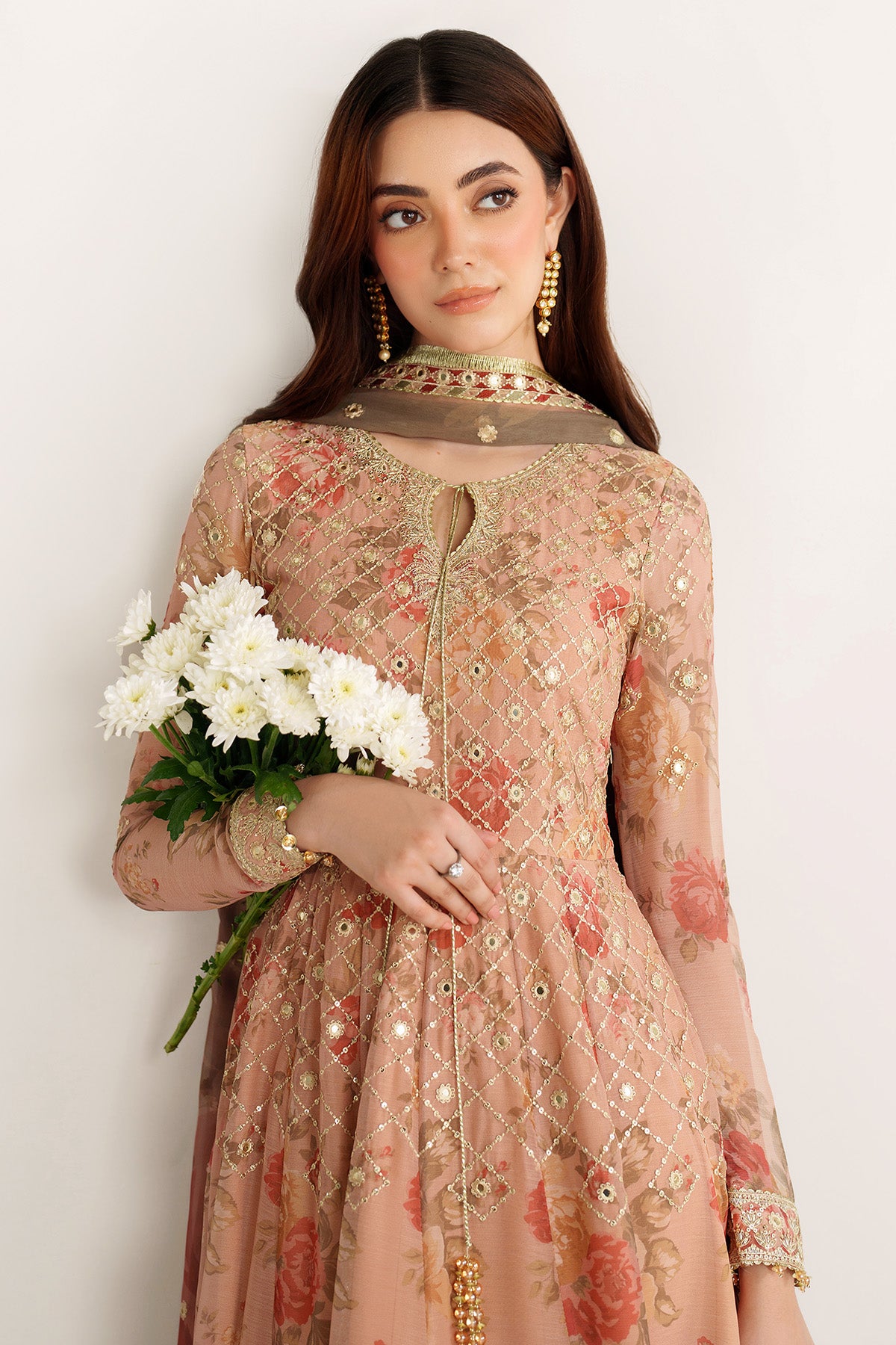 EMBROIDERED CHIFFON UC-3110