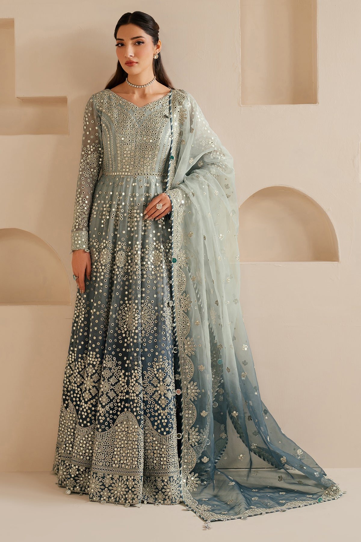 EMBROIDERED CHIFFON UC-3116