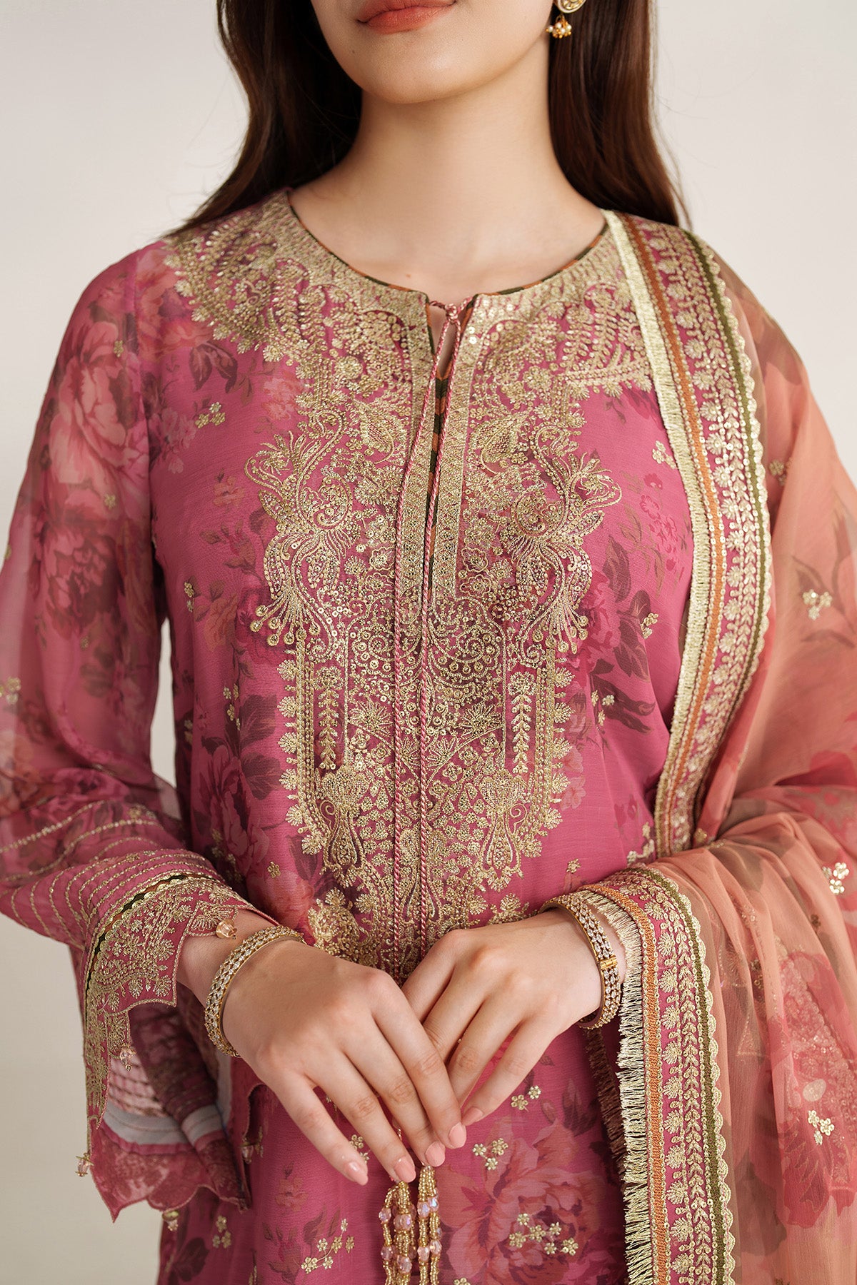 EMBROIDERED CHIFFON UC-3105