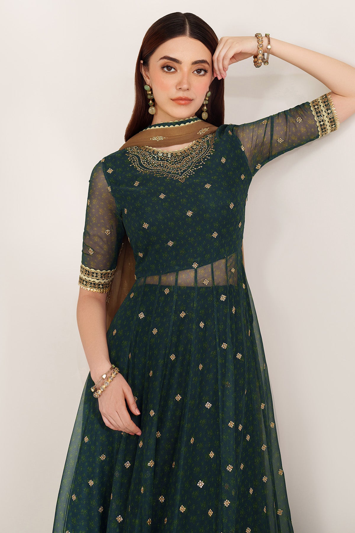 EMBROIDERED CHIFFON UC-3102