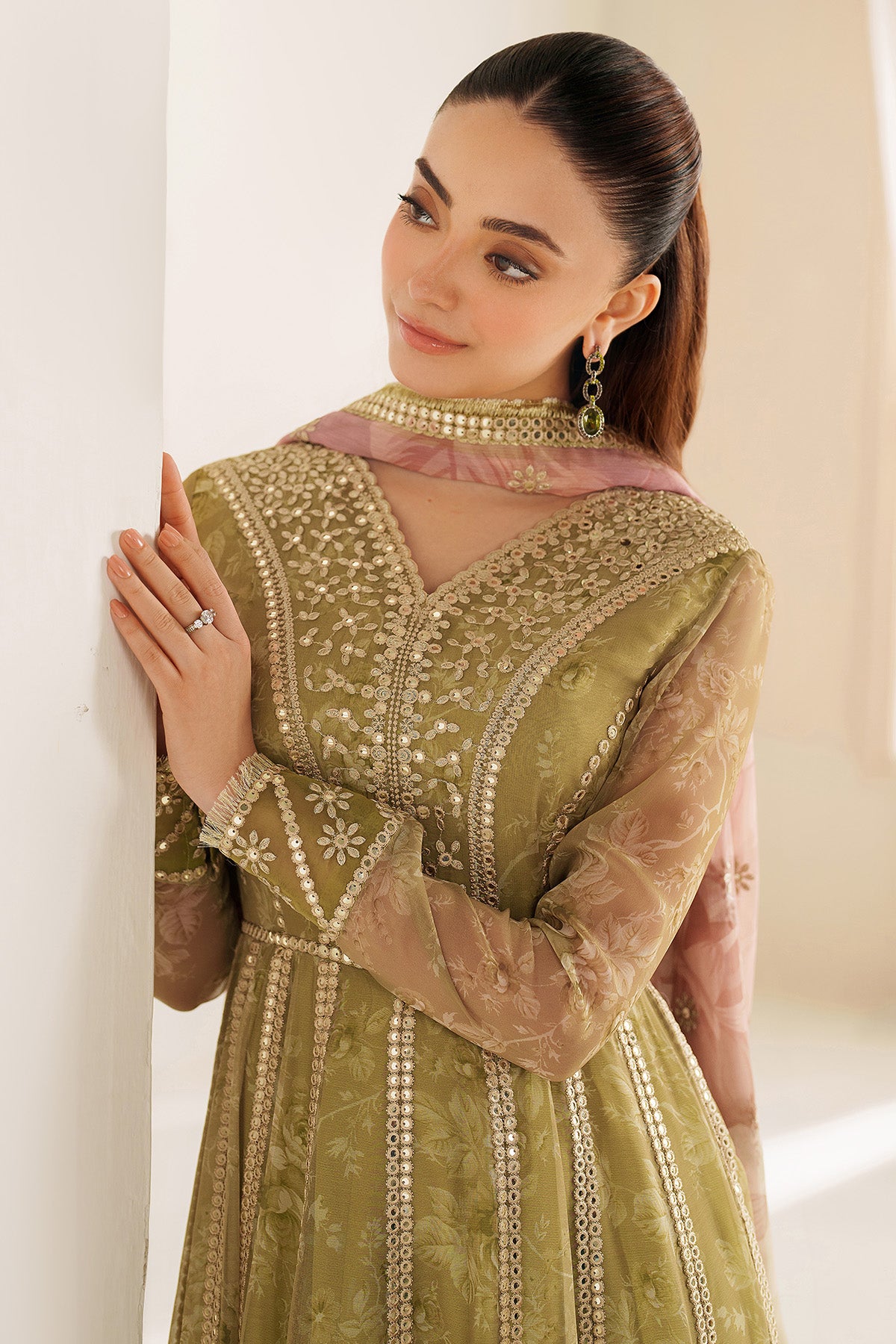 EMBROIDERED CHIFFON UC-3089