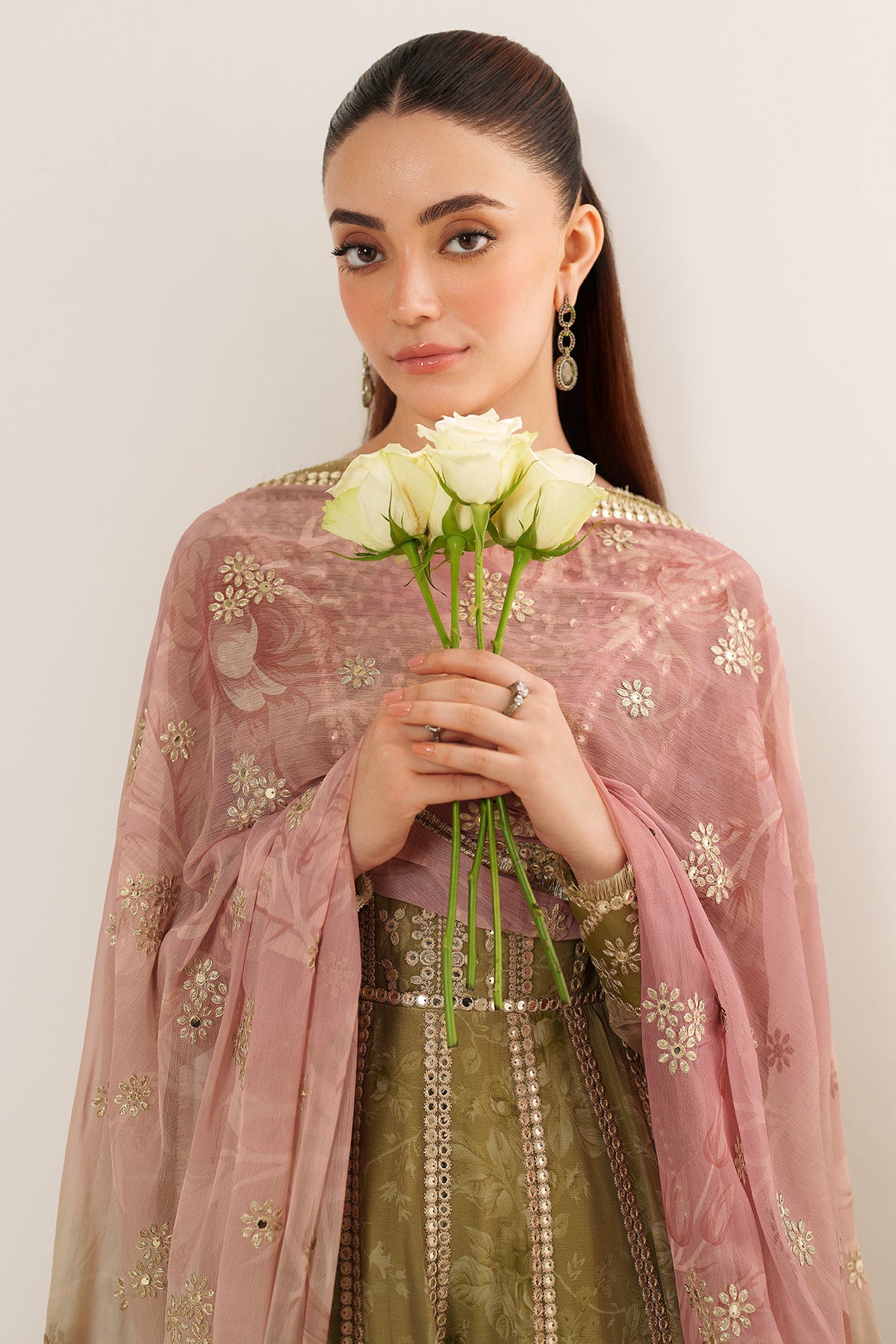 EMBROIDERED CHIFFON UC-3089