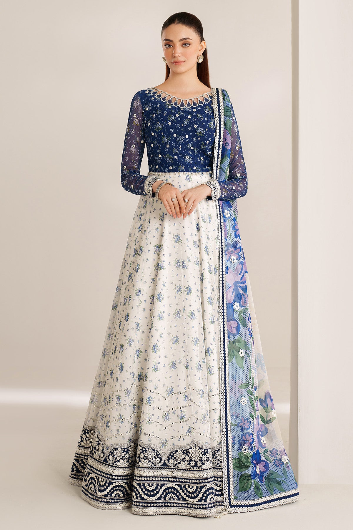 EMBROIDERED CHIFFON UC-3106