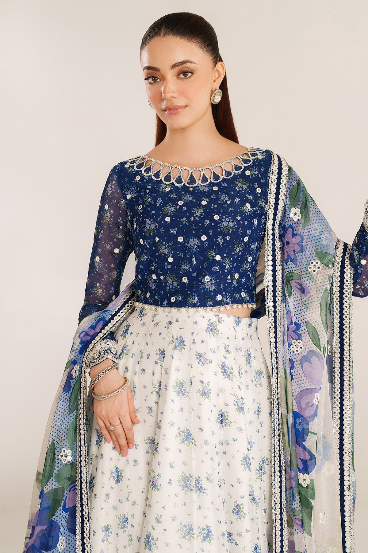 EMBROIDERED CHIFFON UC-3106