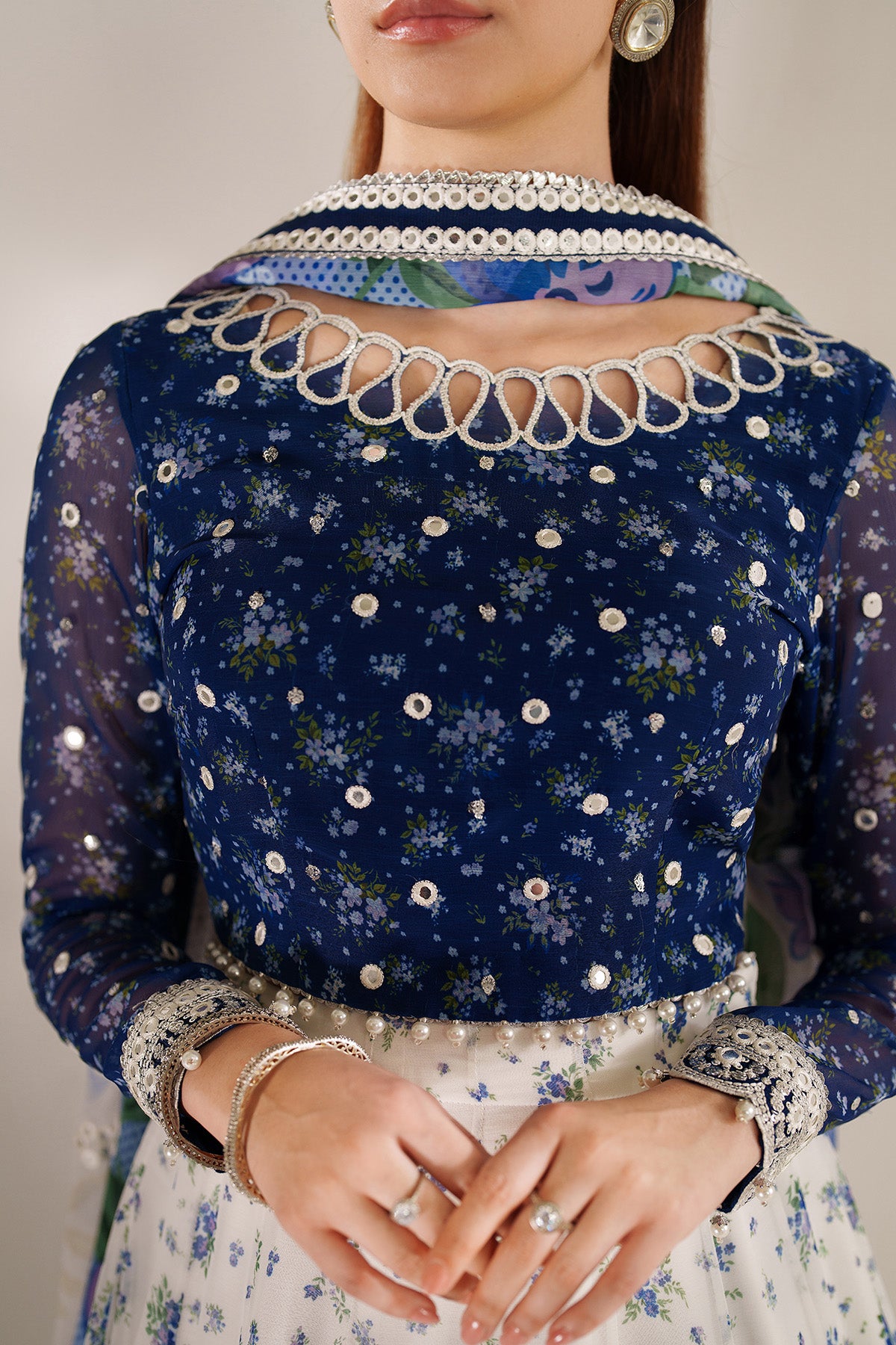 EMBROIDERED CHIFFON UC-3106