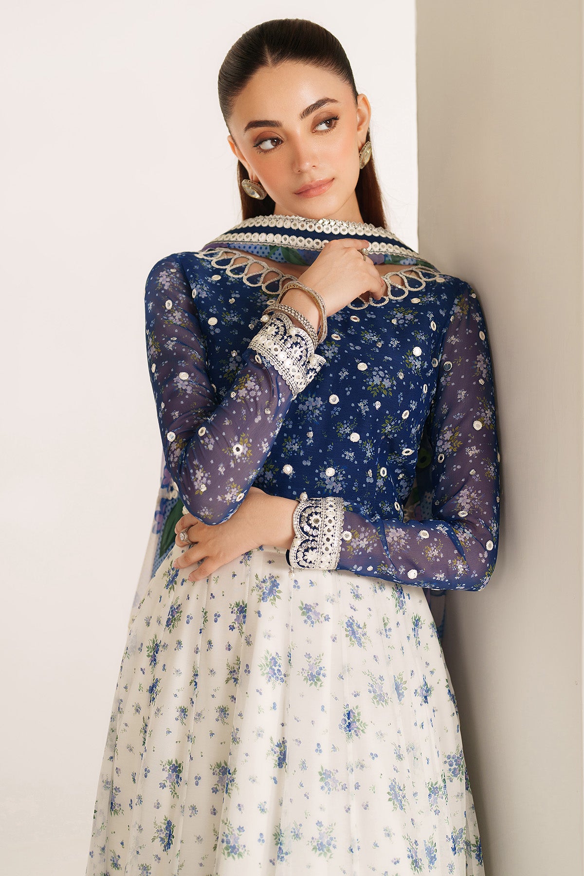 EMBROIDERED CHIFFON UC-3106