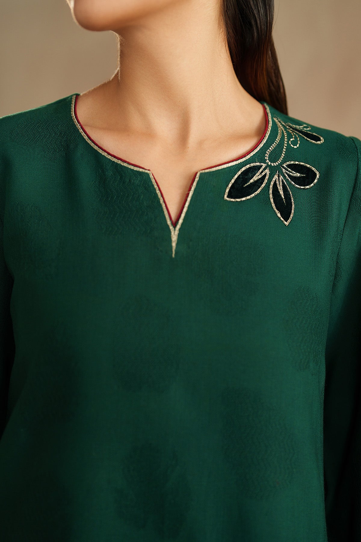 EMBROIDERED JACQUARD KHADDAR UW-0168