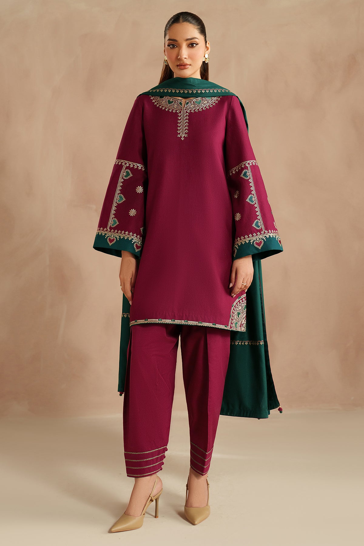 EMBROIDERED KHADDAR UW-0215
