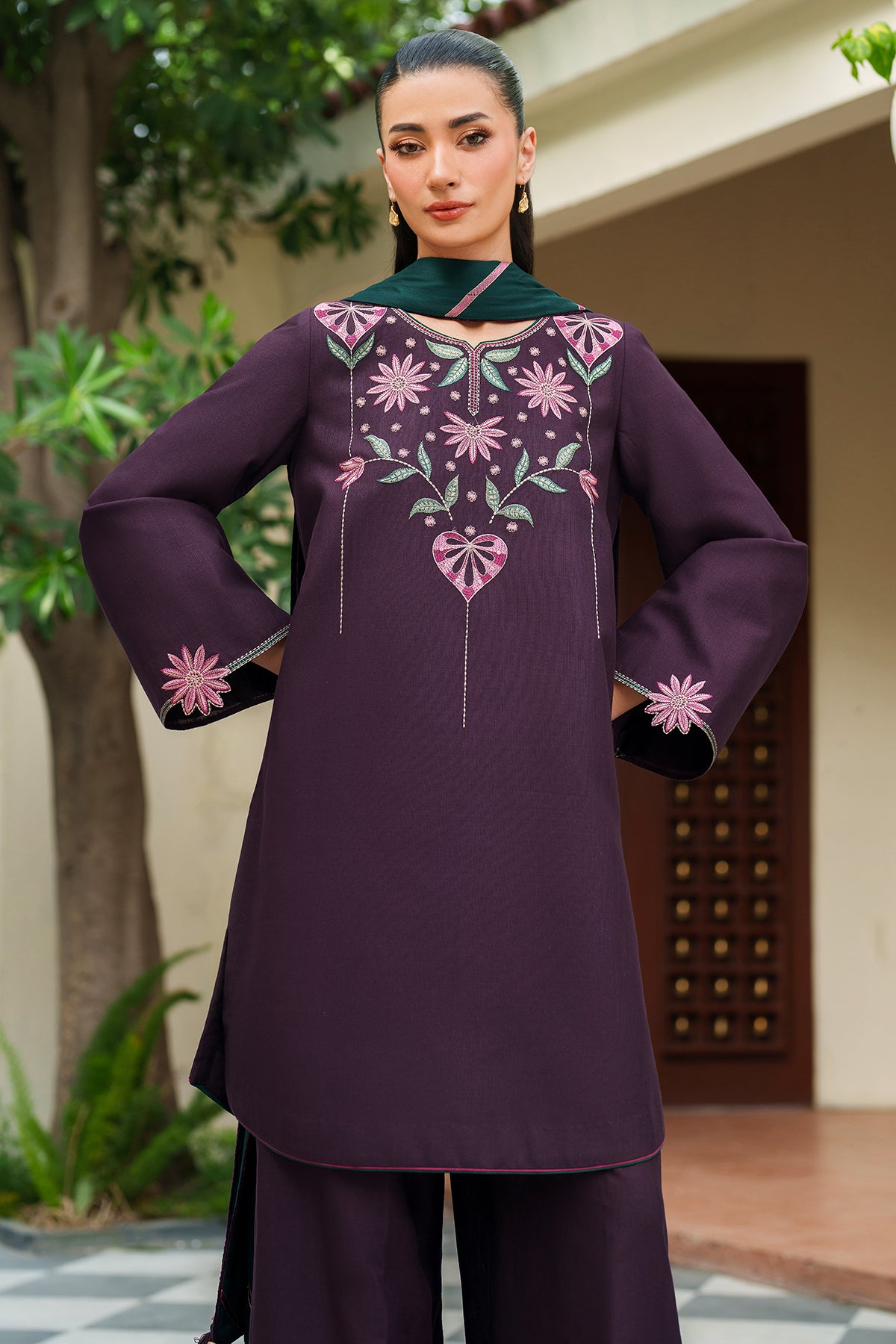 EMBROIDERED KHADDAR UW-0163