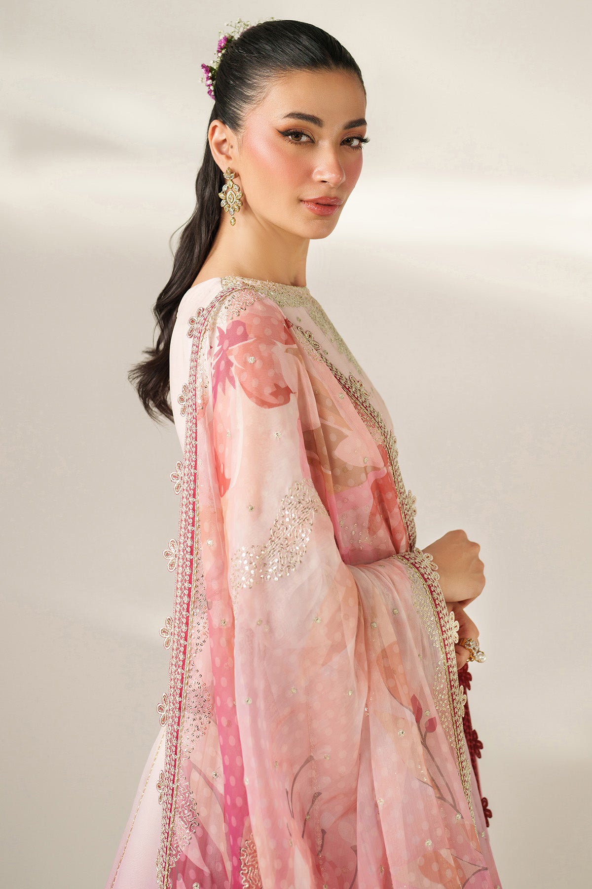 EMBROIDERED CHIFFON UC-3093