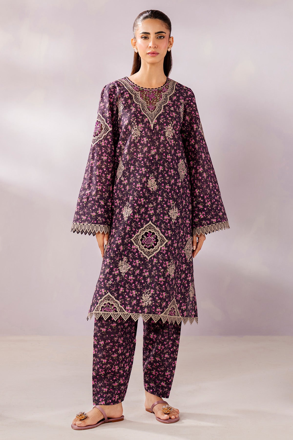 EMBROIDERED LAWN RTW-1238