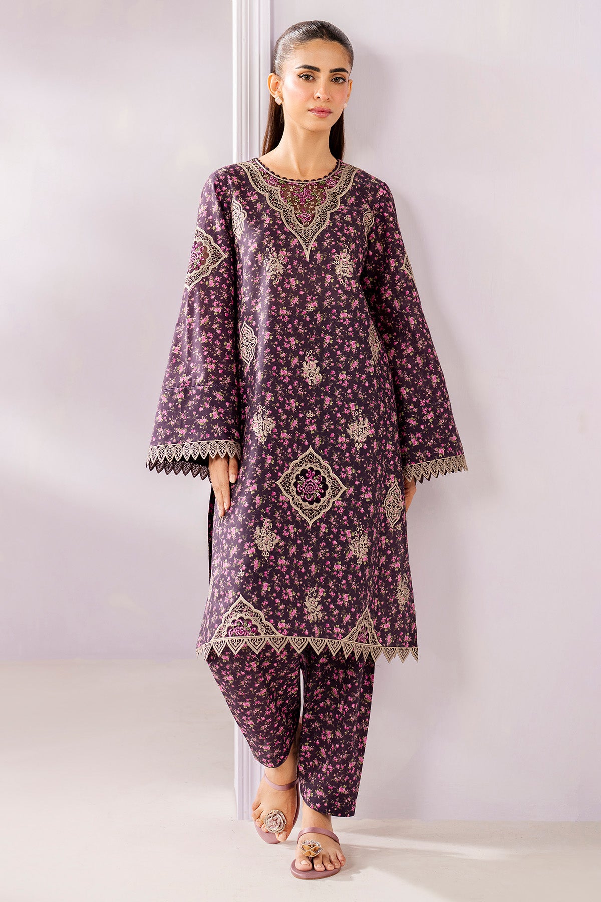 EMBROIDERED LAWN RTW-1238
