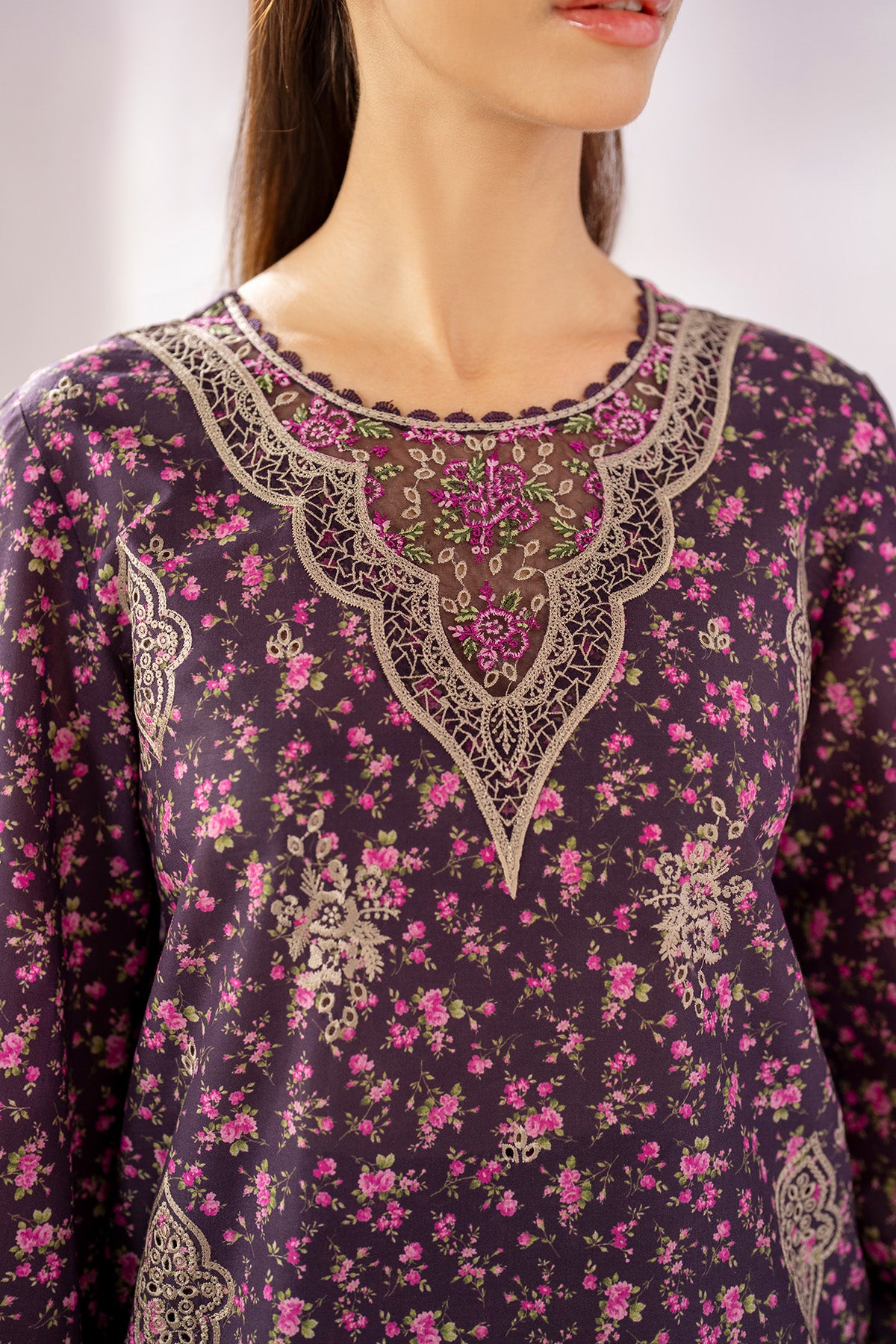 EMBROIDERED LAWN RTW-1238