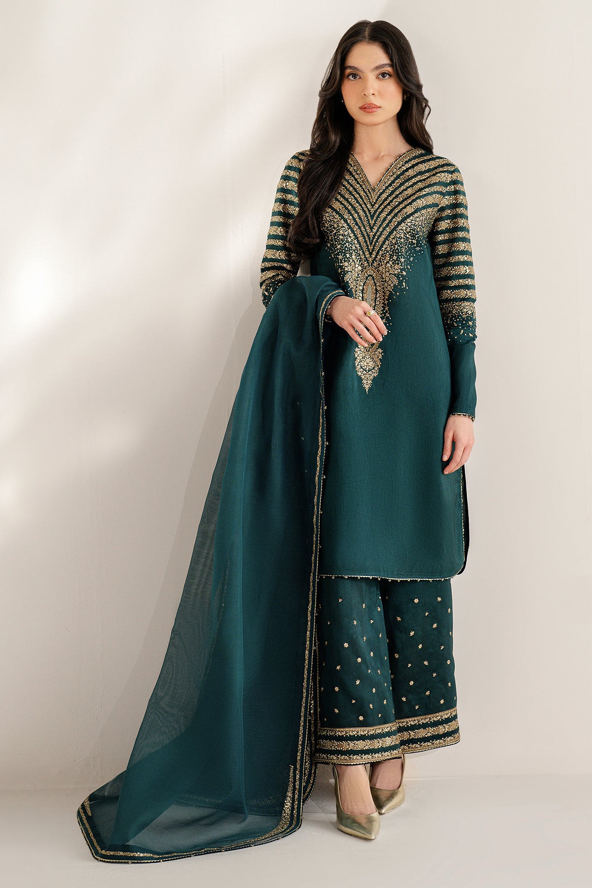 Embroidered Raw Silk