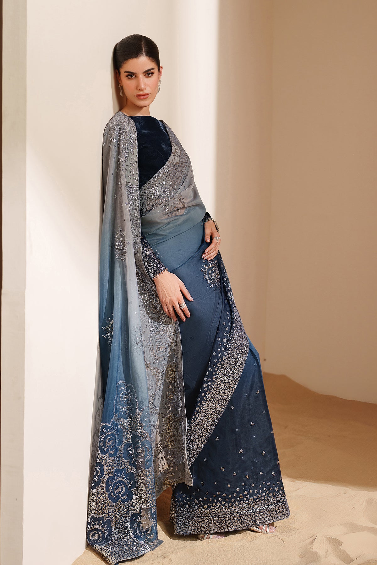Embroidered Velvet Formal VF-2050