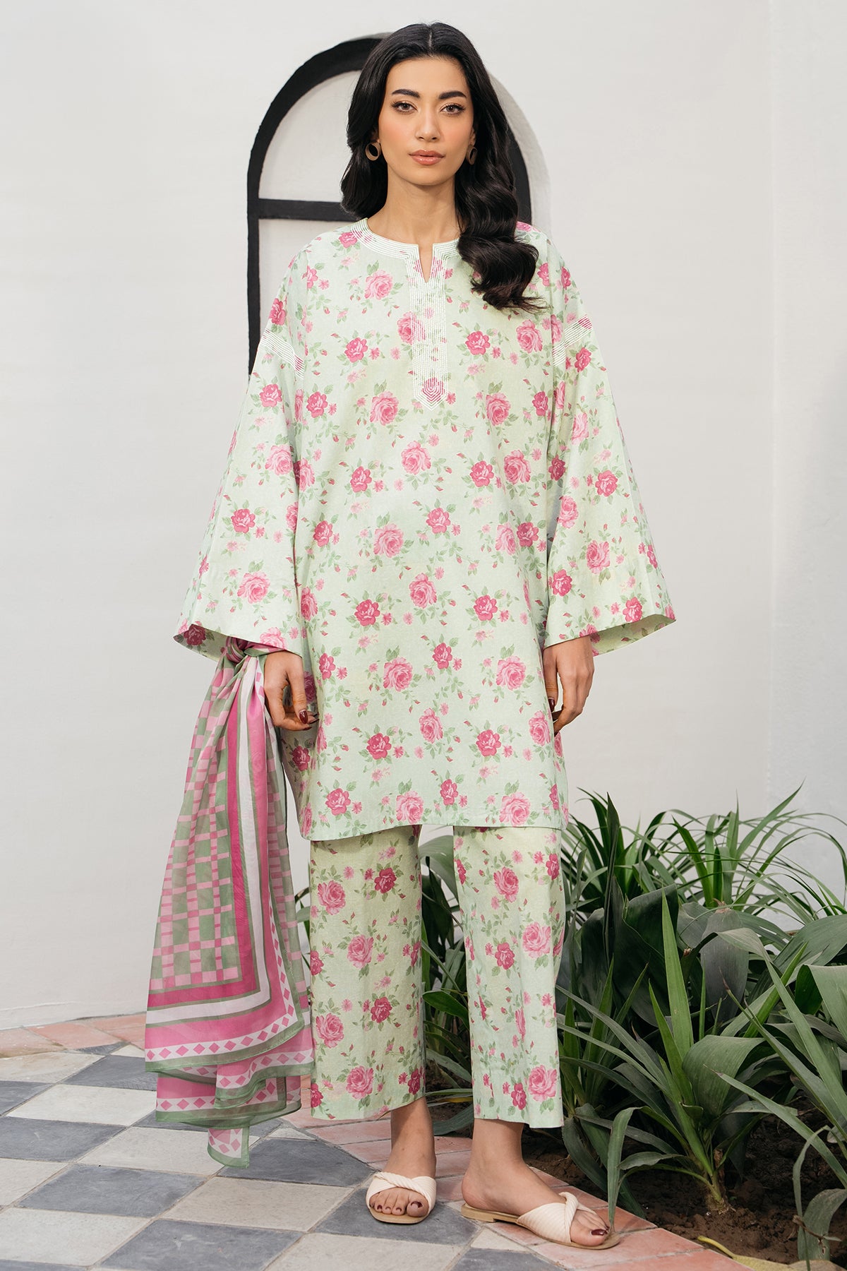EMBROIDERED LAWN RTW-1199