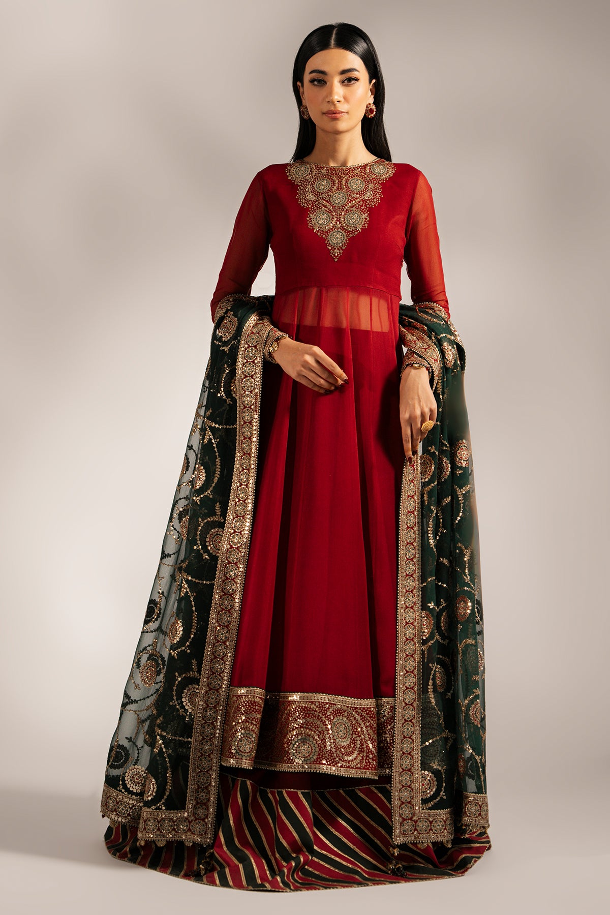 red formal dress