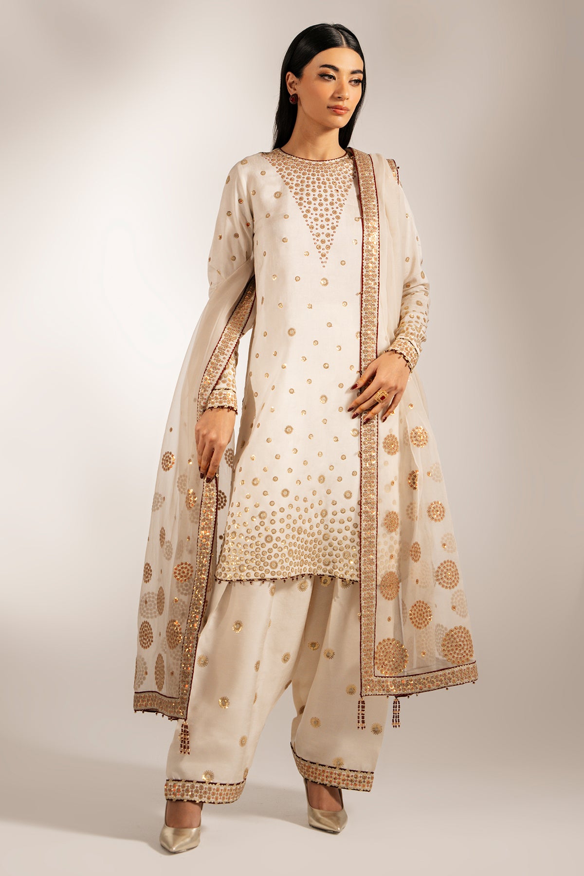 Embroidered Raw Silk UR-7053