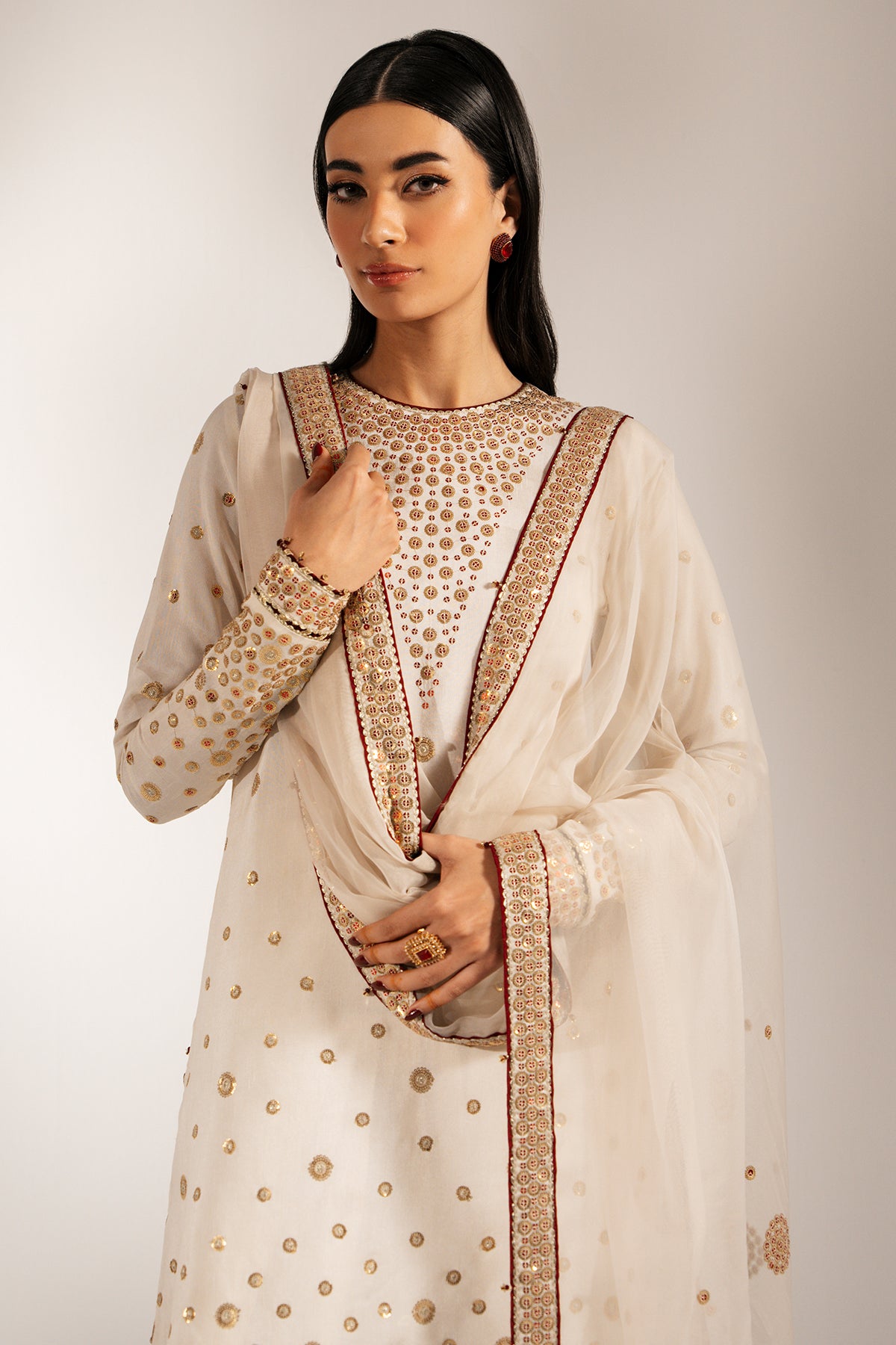 Embroidered Raw Silk UR-7053