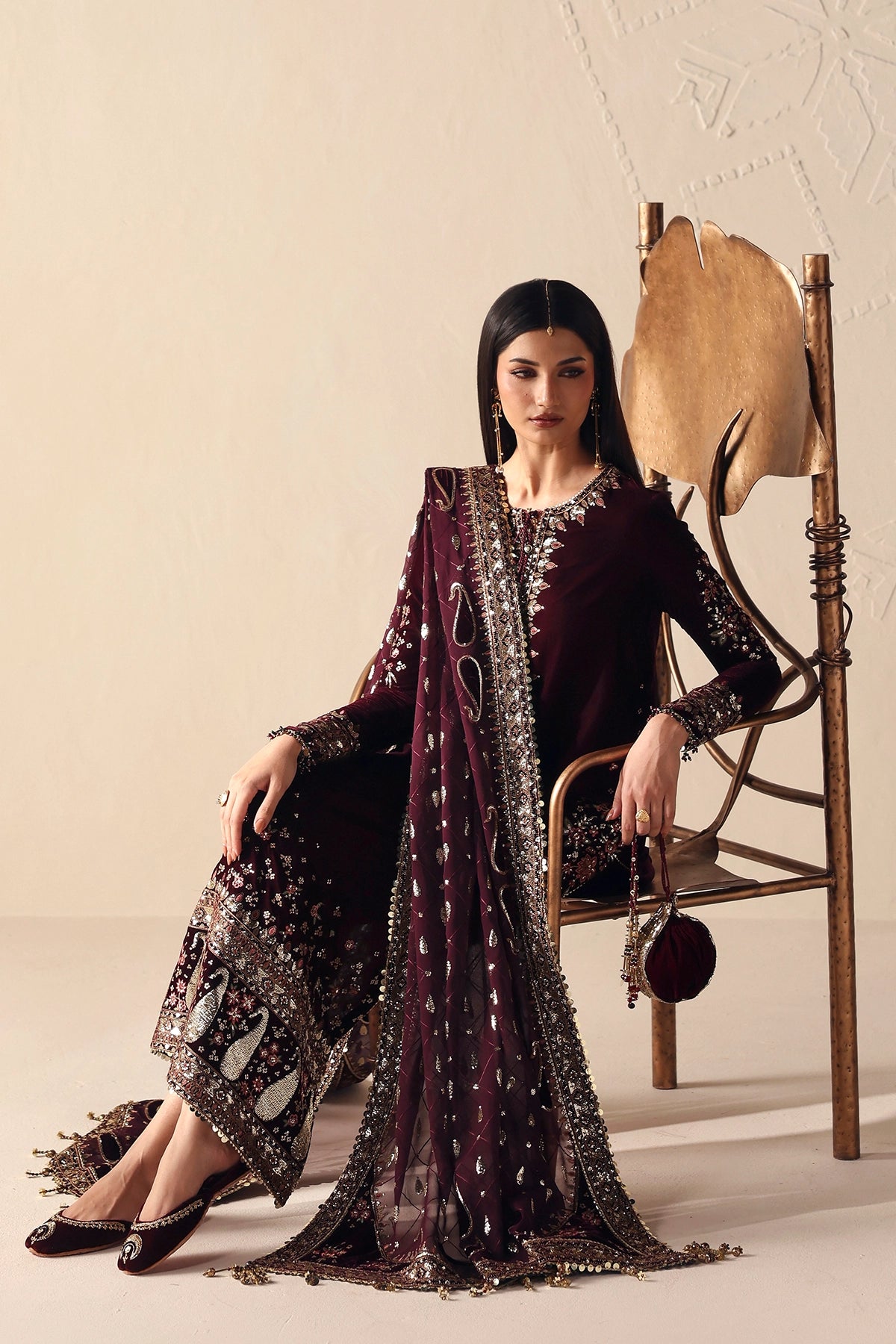 Embroidered Velvet Formal VF-2044