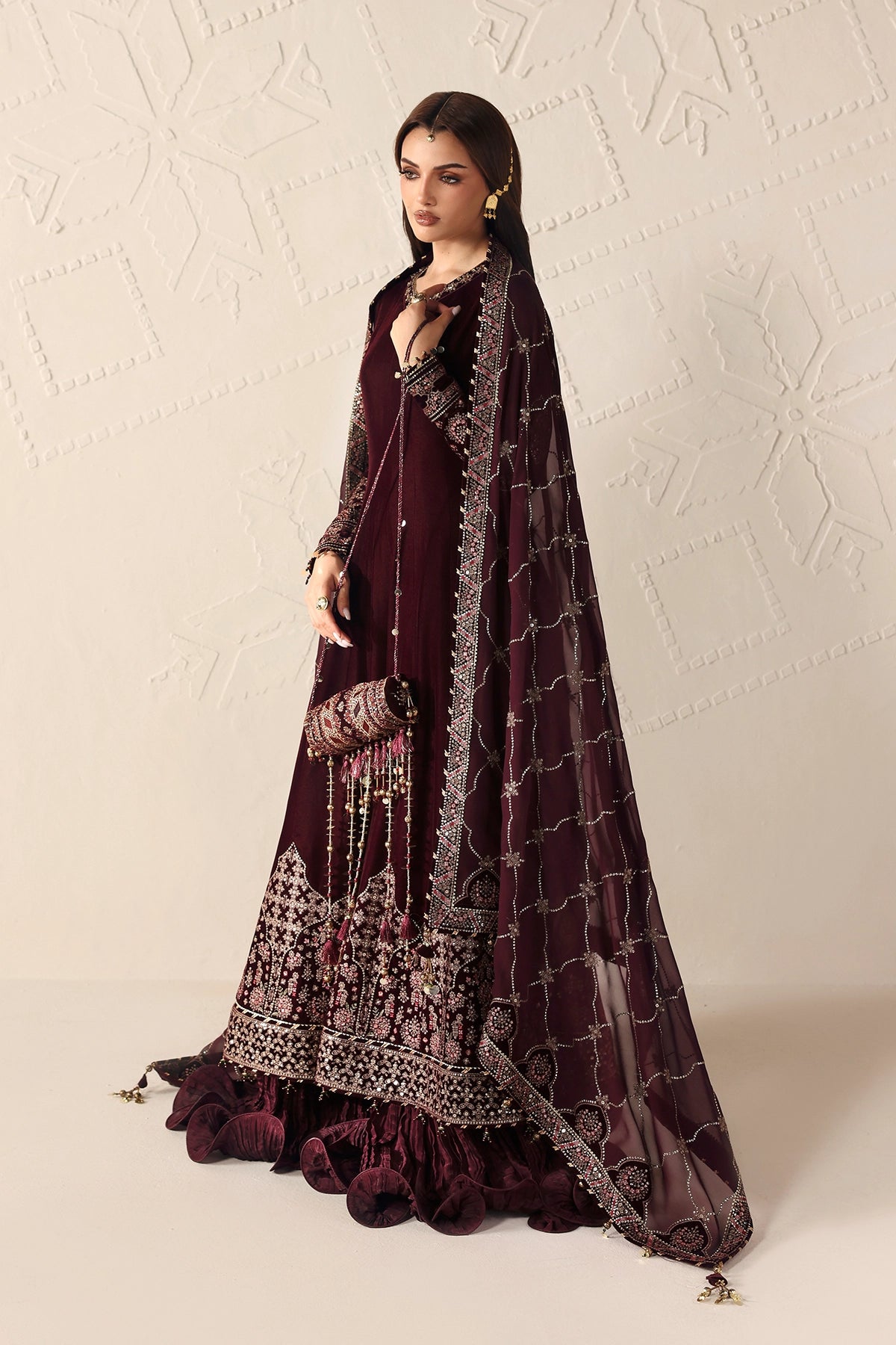 Embroidered Velvet Formal VF-2046
