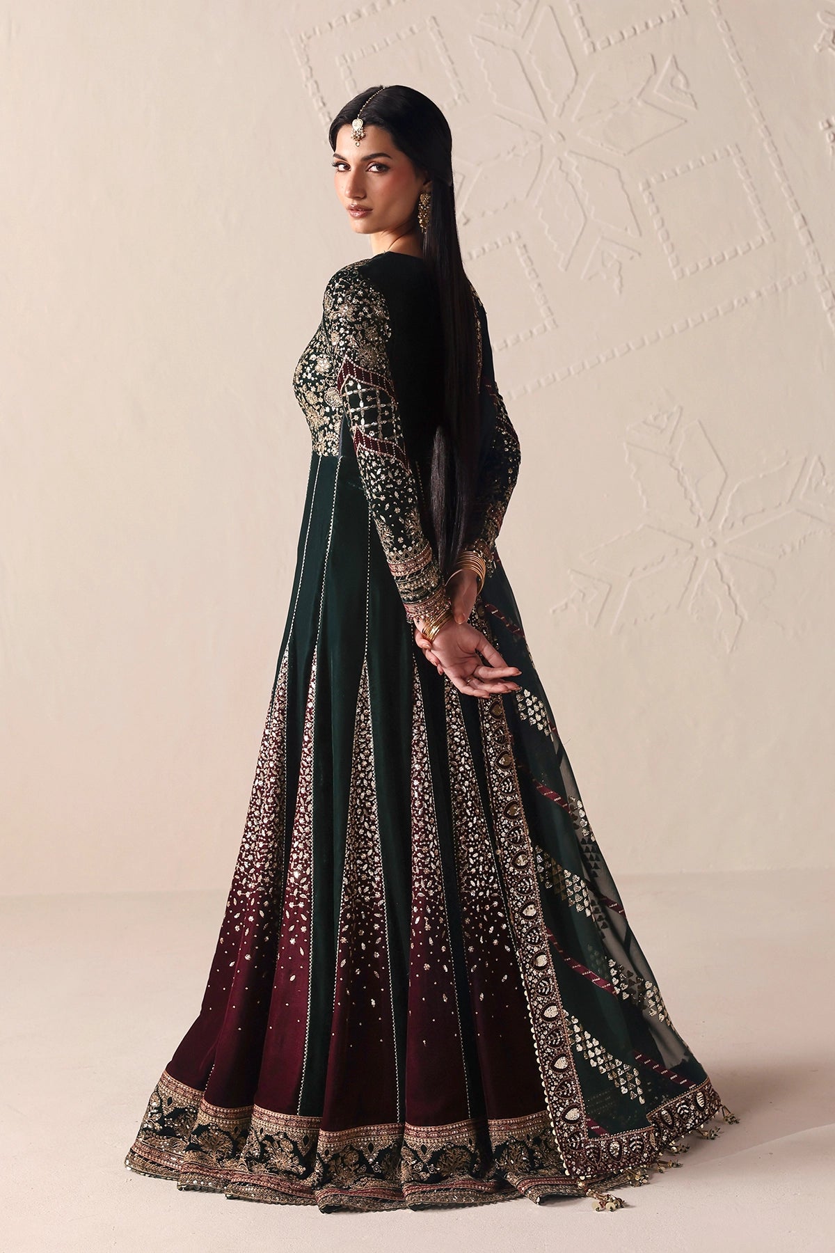 Embroidered Velvet Formal VF-2047