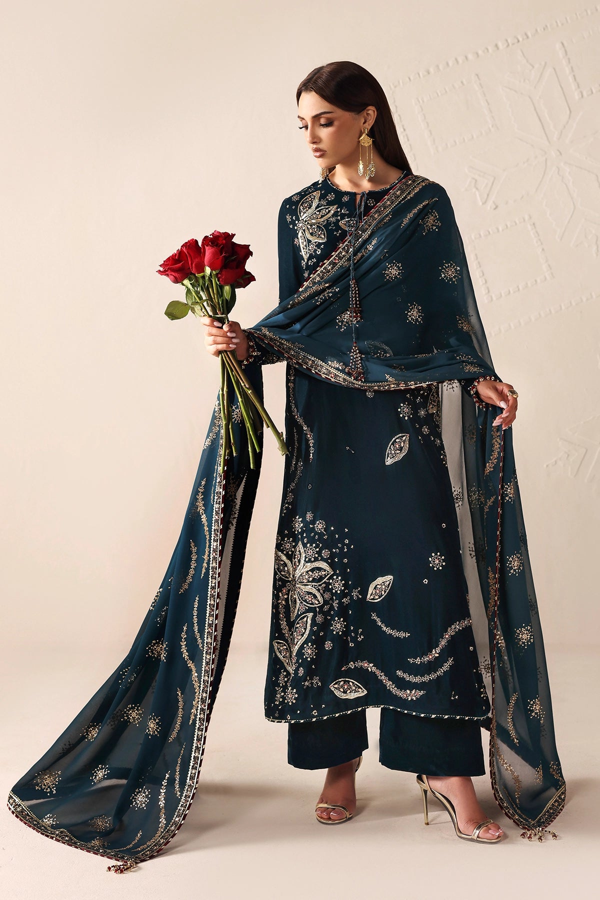 Embroidered Velvet Formal VF-2051