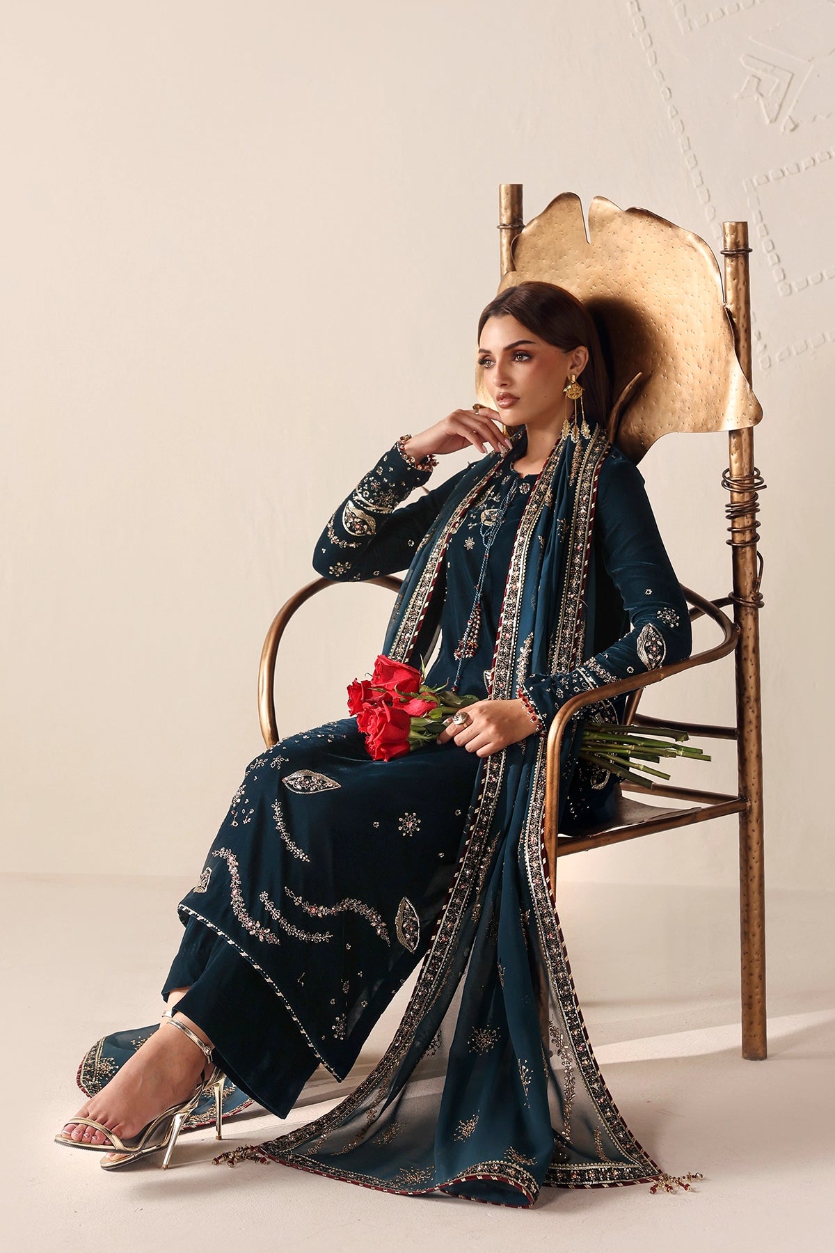 Embroidered Velvet Formal VF-2051