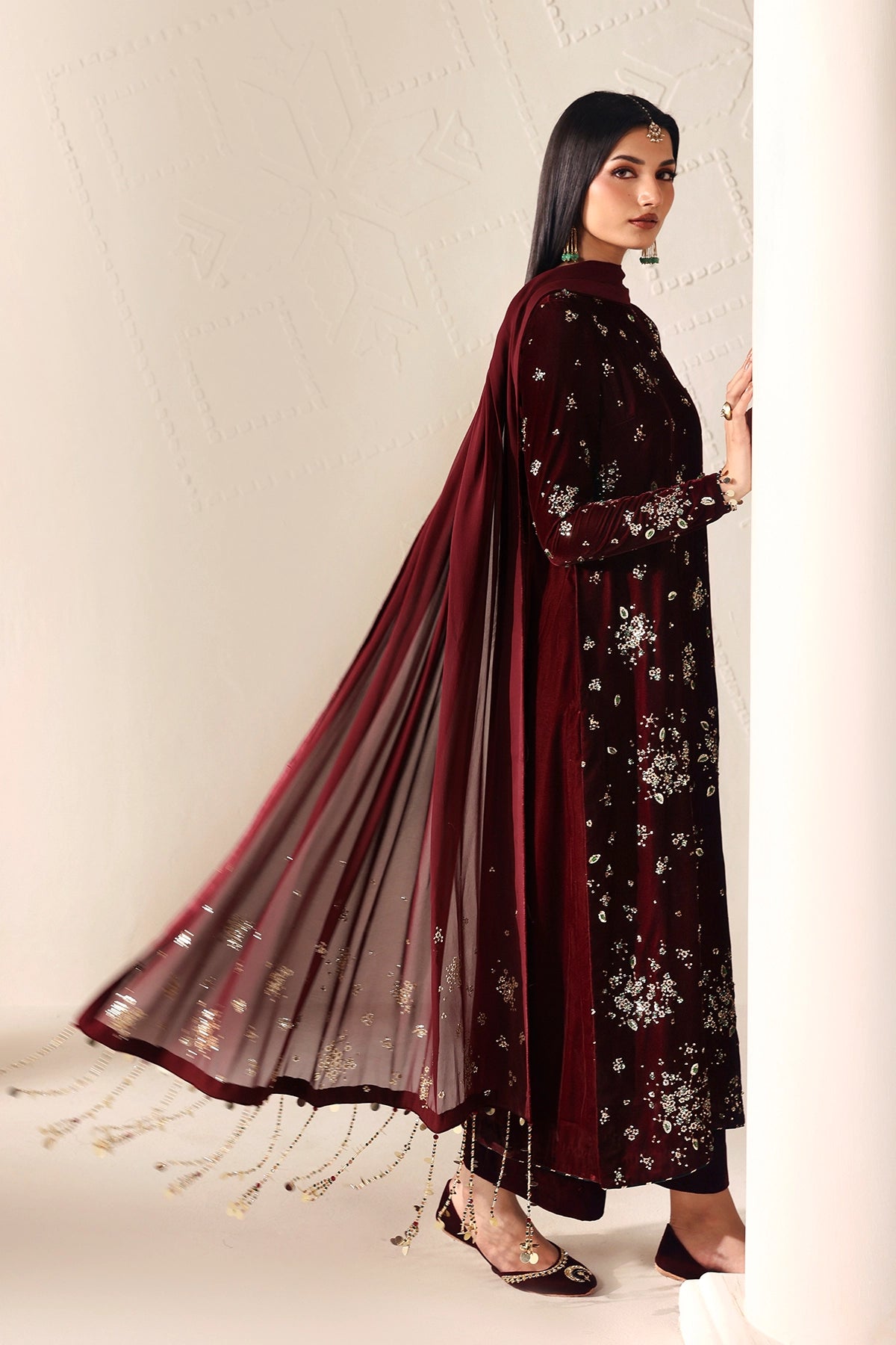 Embroidered Velvet Formal VF-2052