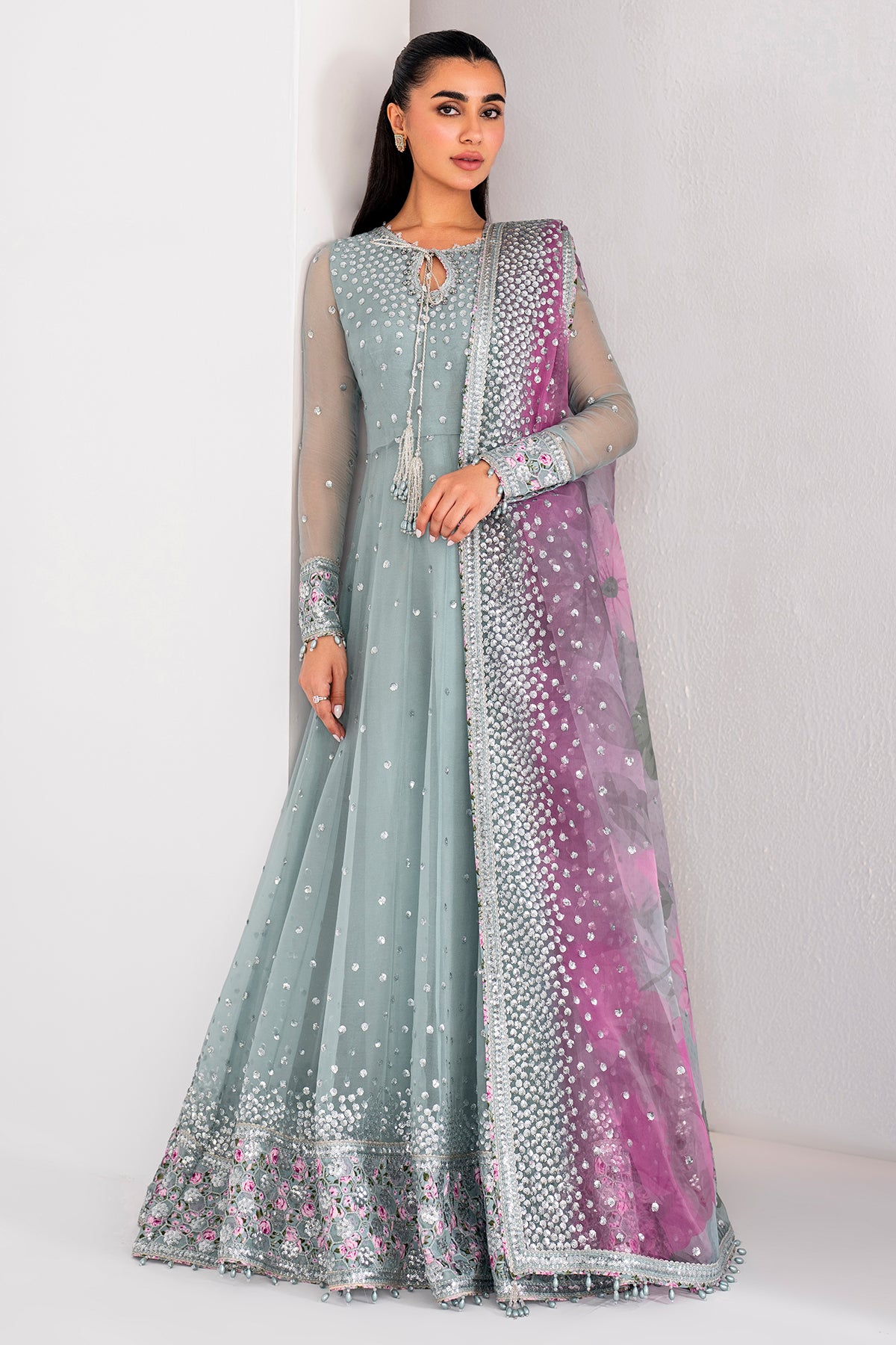 EMBROIDERED CHIFFON UC-3062