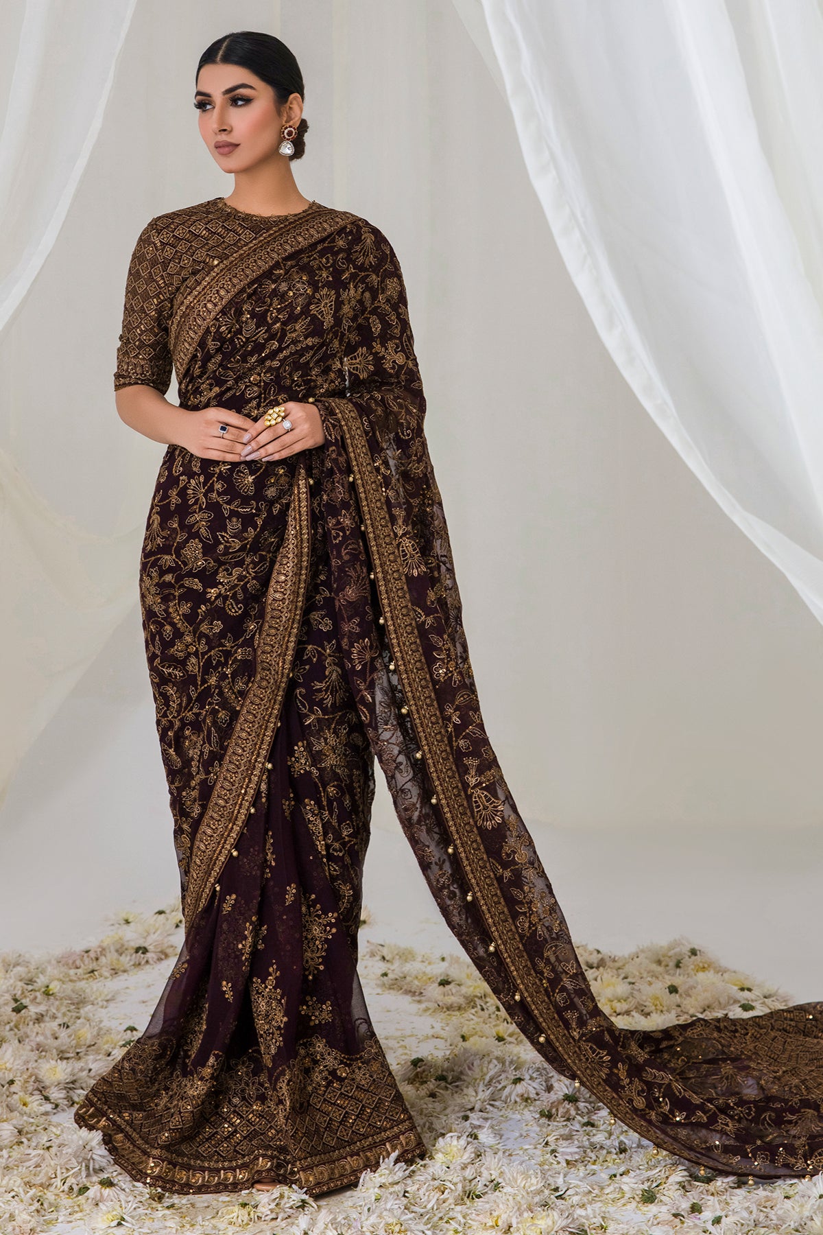 EMBROIDERED CHIFFON UC-3002