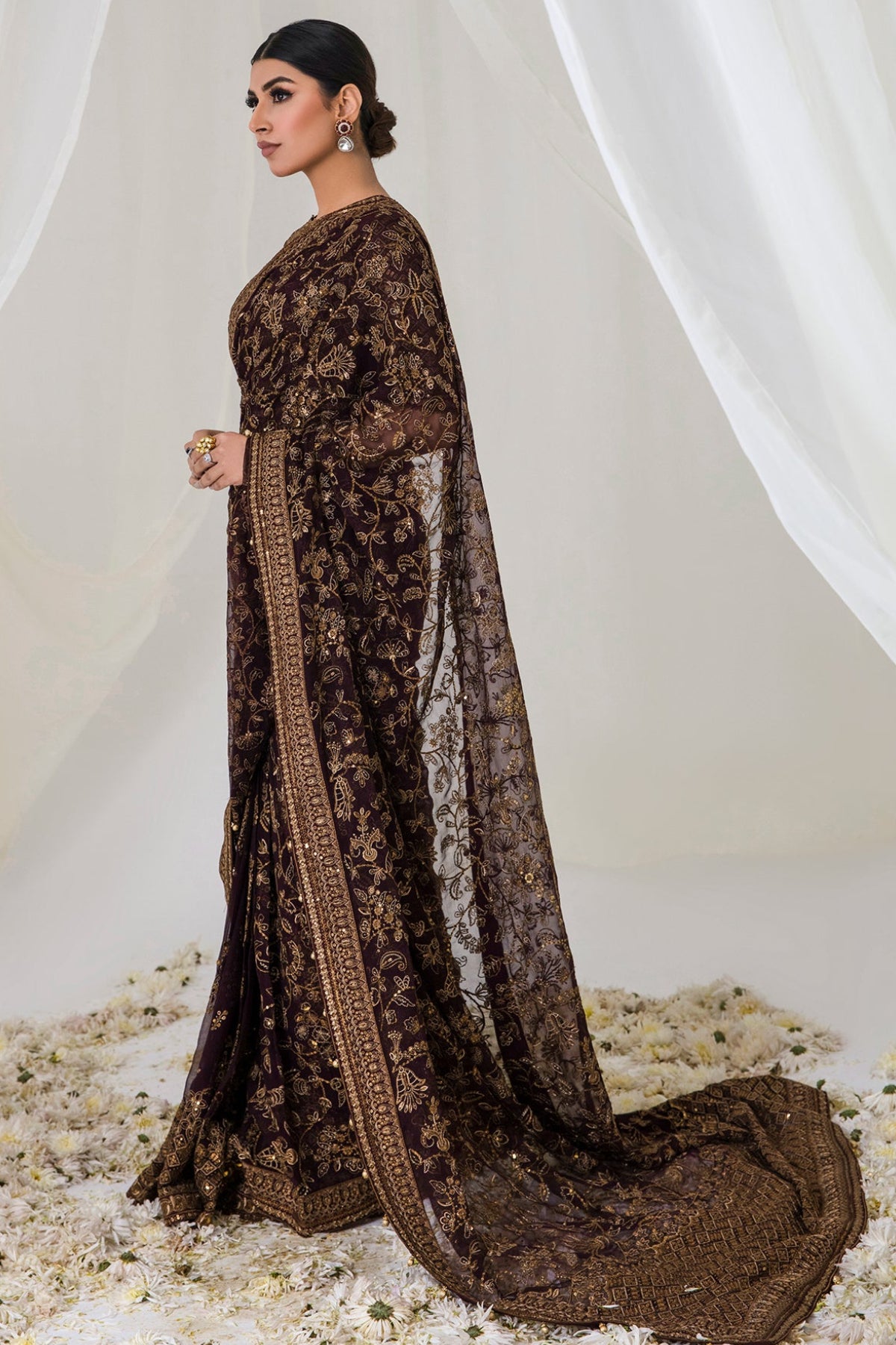 EMBROIDERED CHIFFON UC-3002