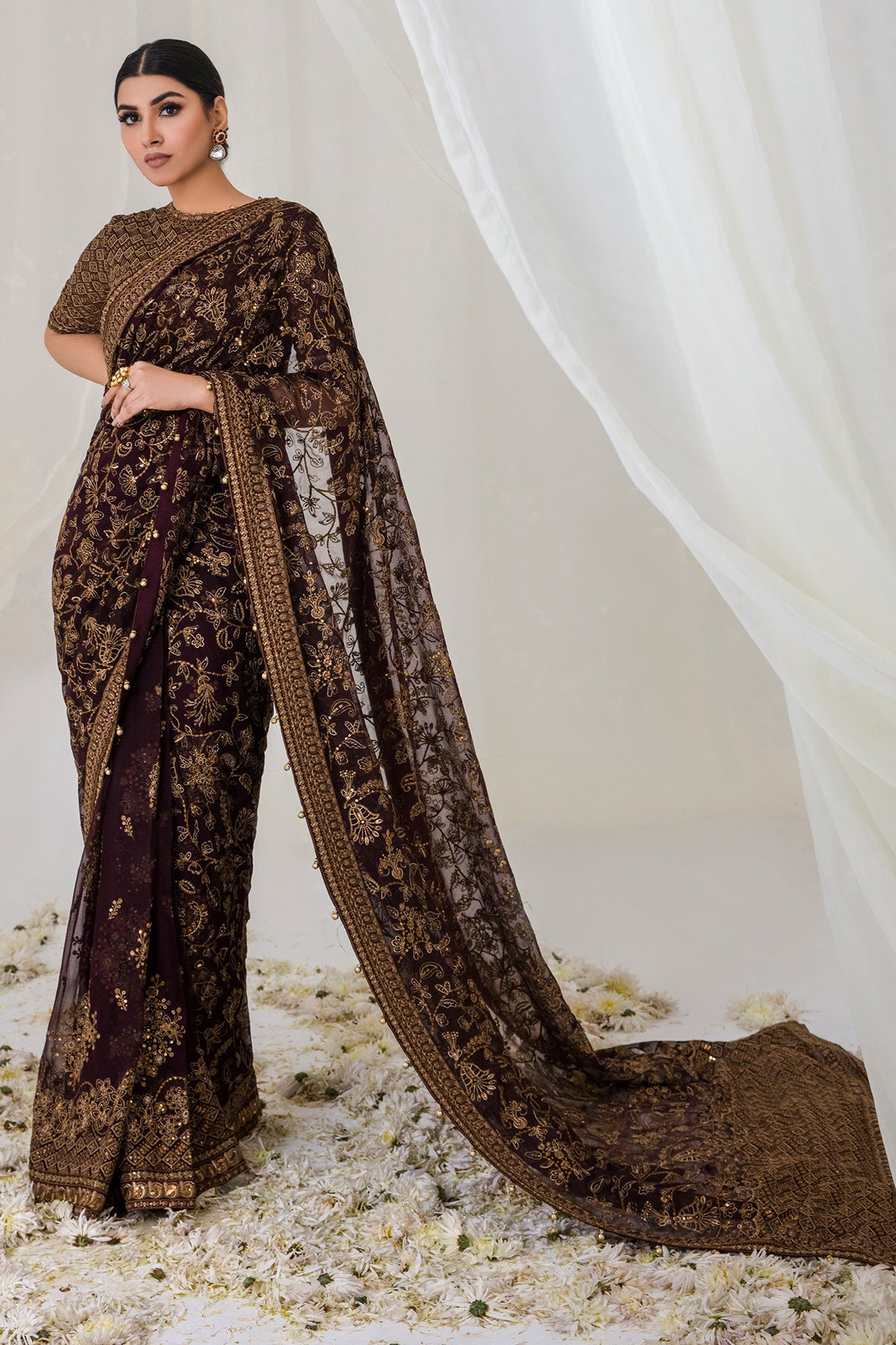 EMBROIDERED CHIFFON UC-3002
