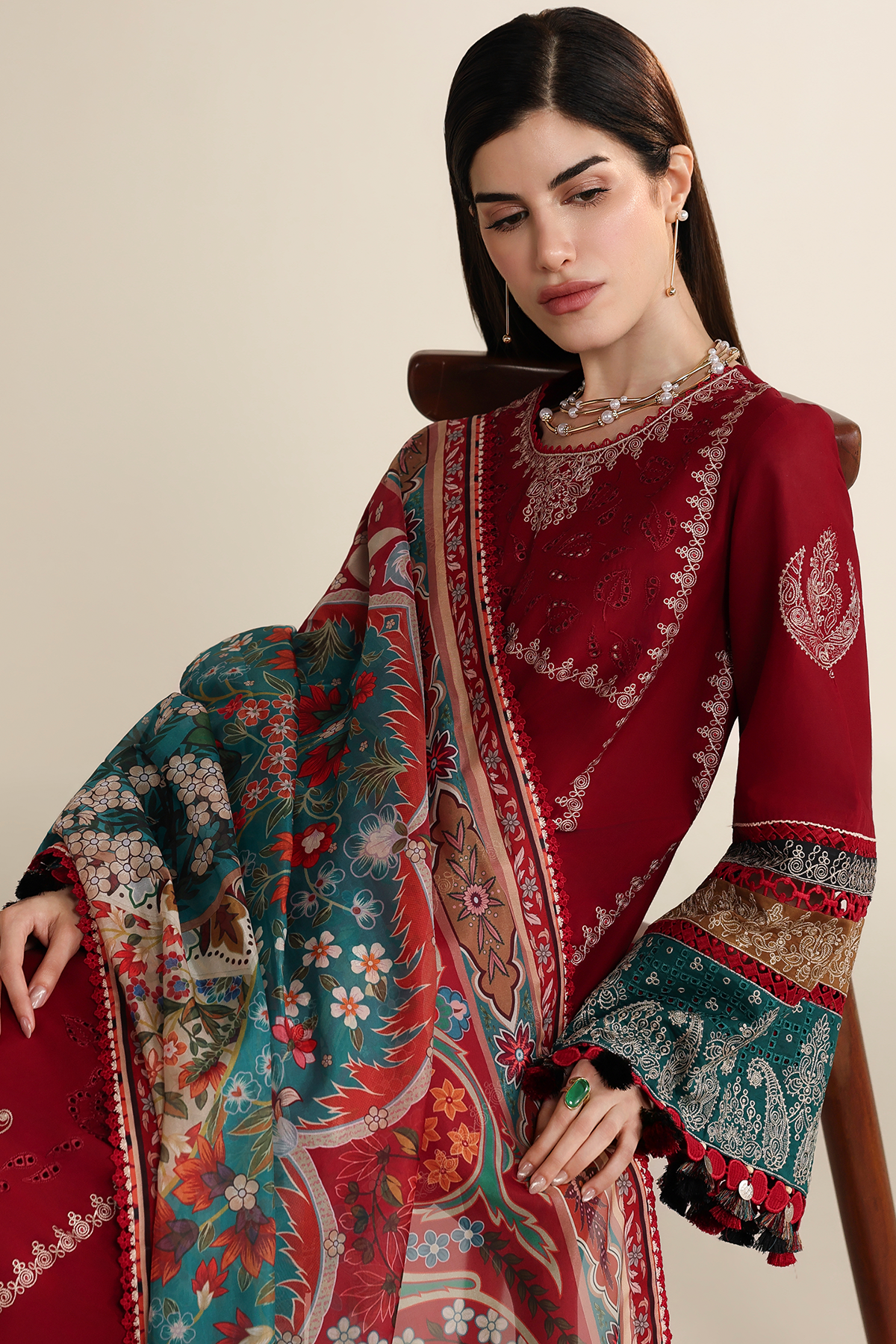 EMBROIDERED LAWN IL26-D08