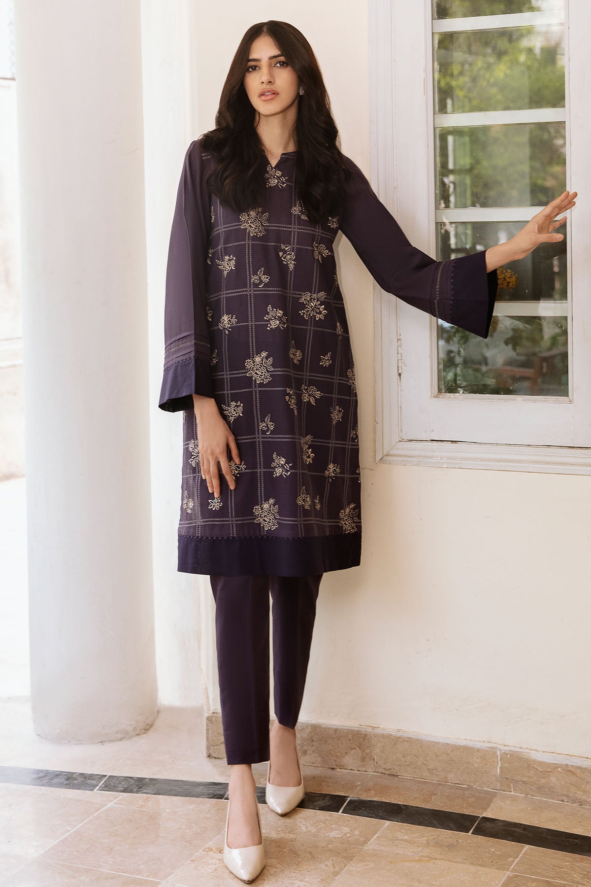 Embroidered Slub Khaddar RTW-1037