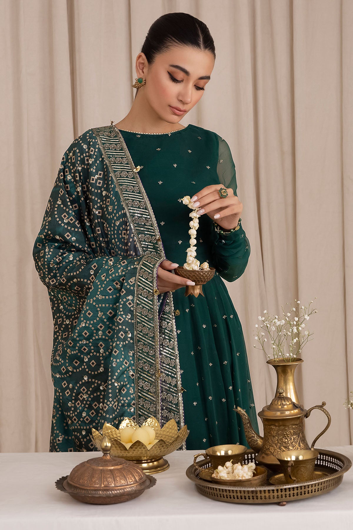 EMBROIDERED CHIFFON UC-3016